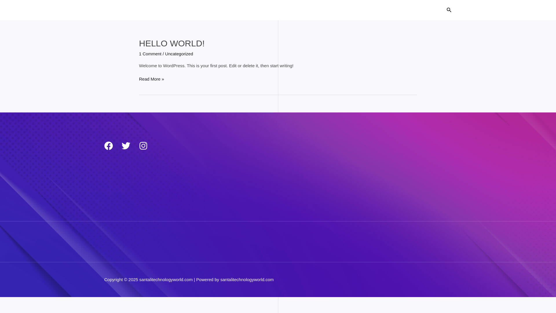website screenshot of https://santalitechnologyworld.com/