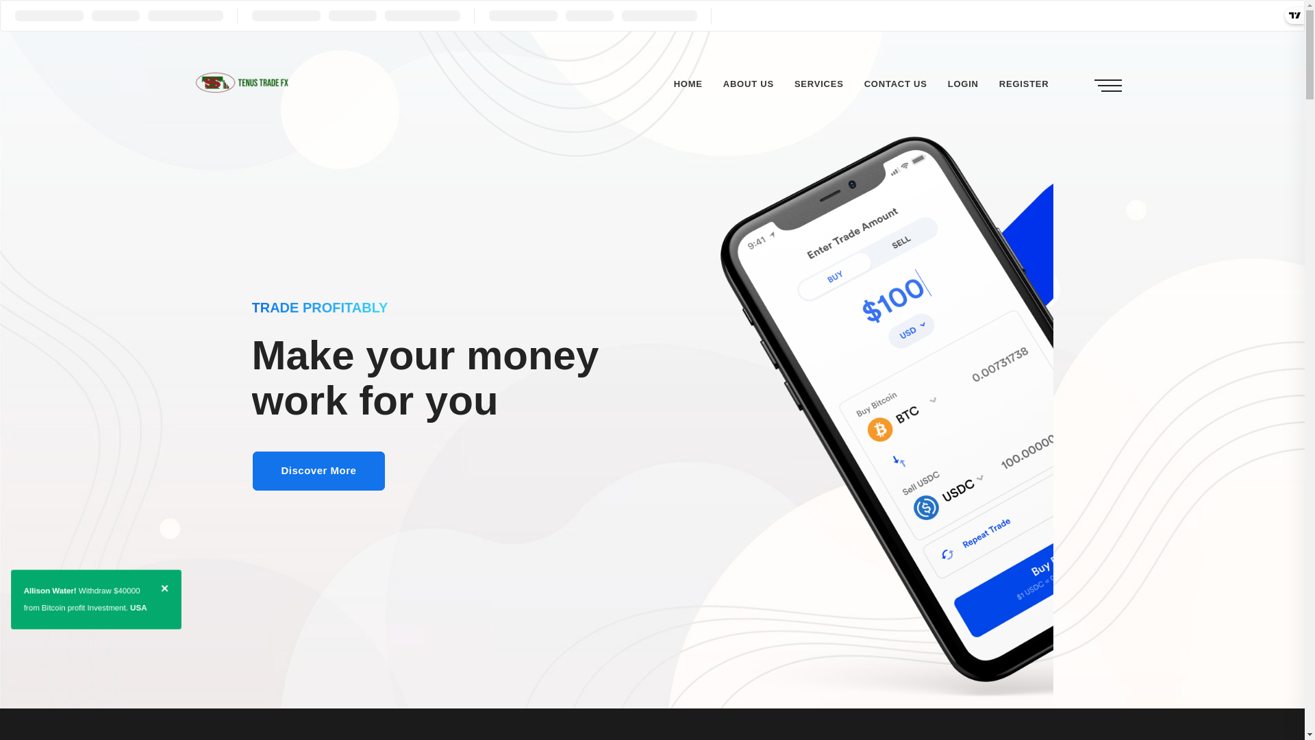 website screenshot of https://tenuspro.com/