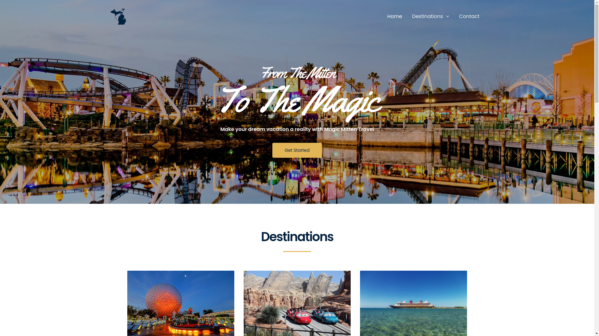 website screenshot of https://magicmittentravel.pages.dev/