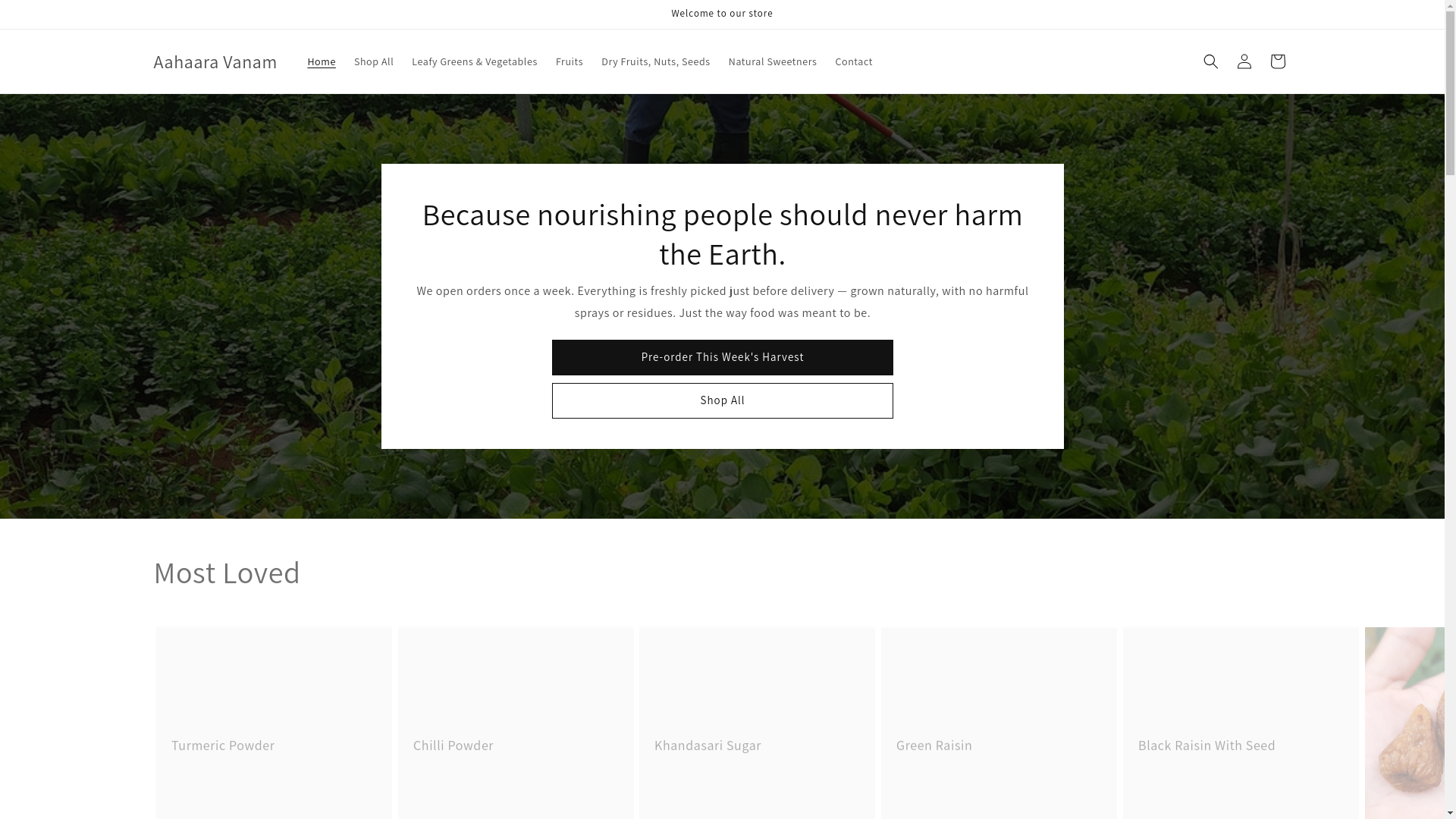 website screenshot of https://farmaahaaravanam.com/