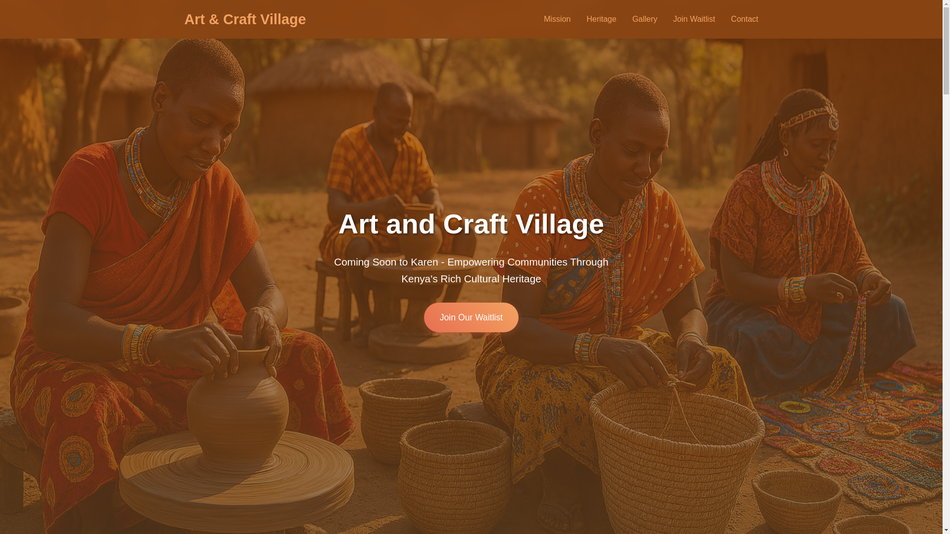 website screenshot of https://artandcraftvillage.casa/