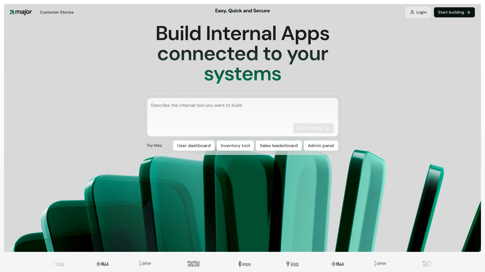 website screenshot of https://majortechdashboard.org/