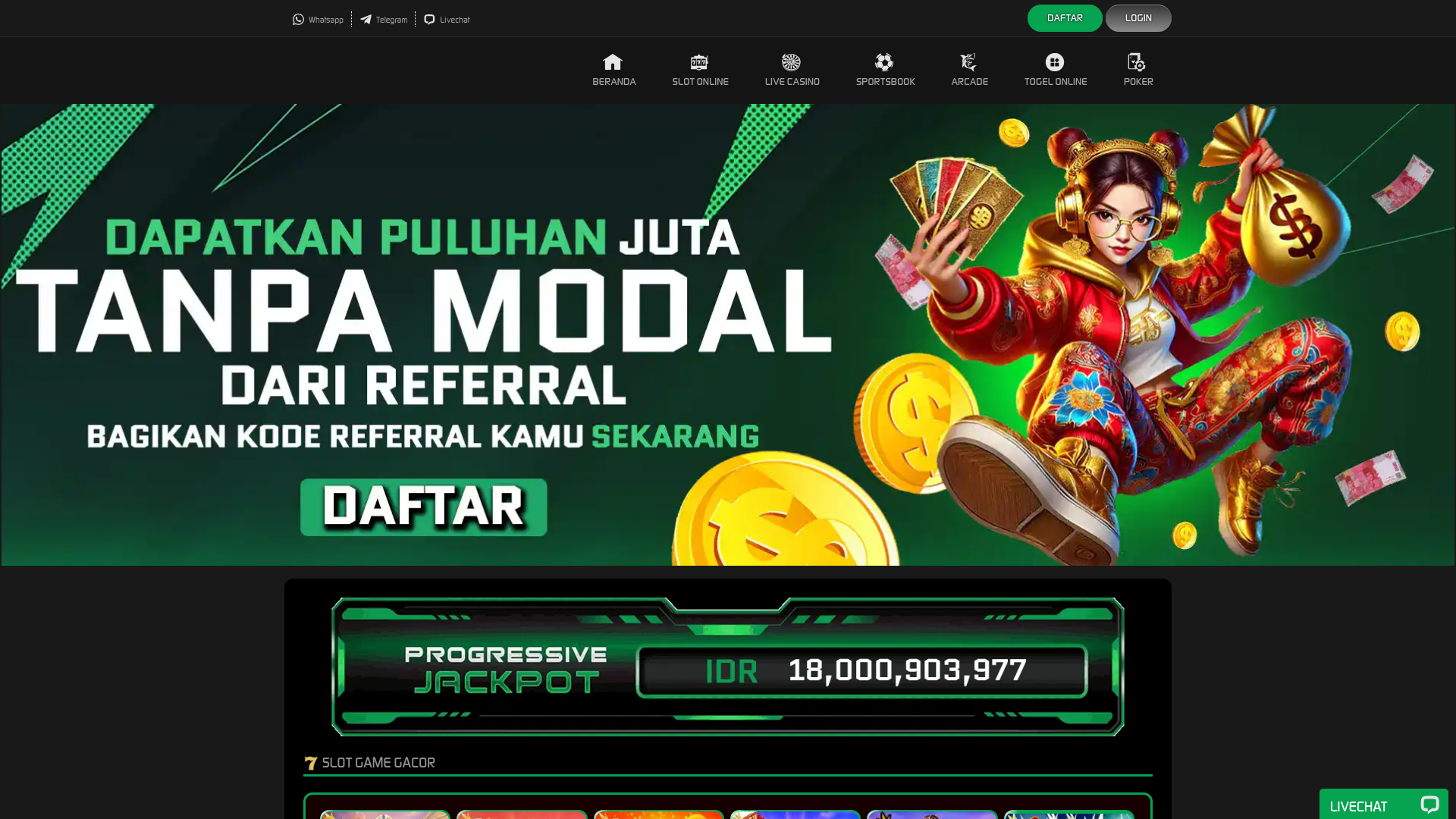 website screenshot of https://slotmaniaolympus.org/