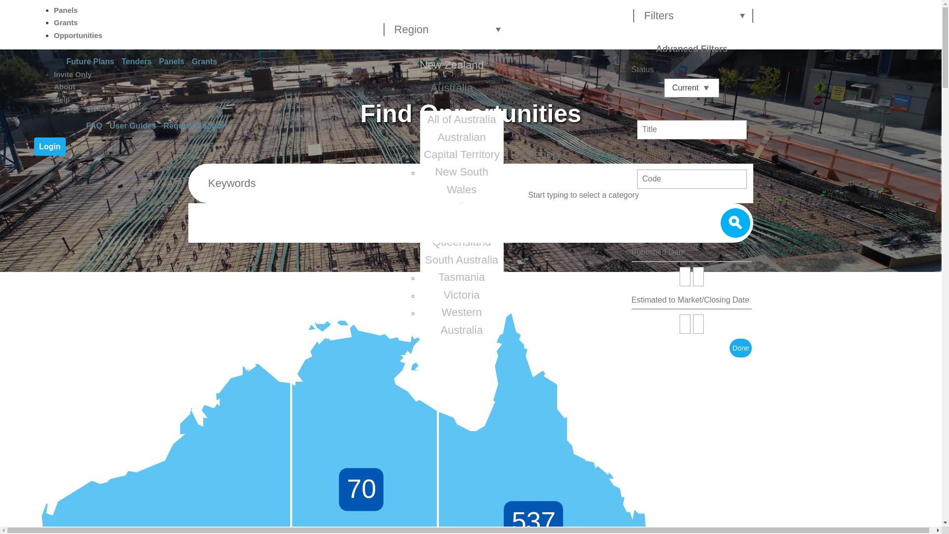 website screenshot of https://consolidatedtenders.com/