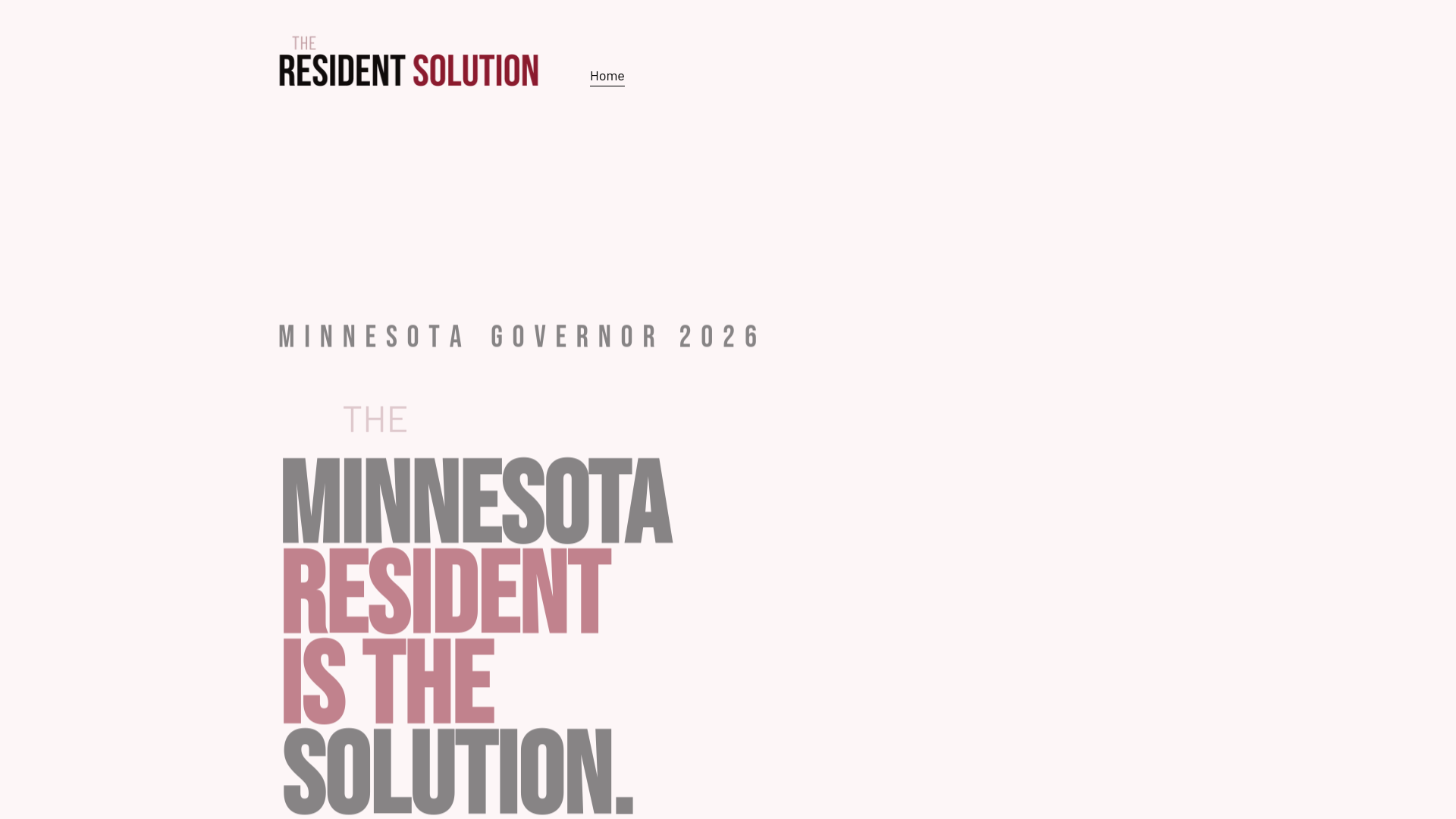 website screenshot of https://theresidentsolution.mn