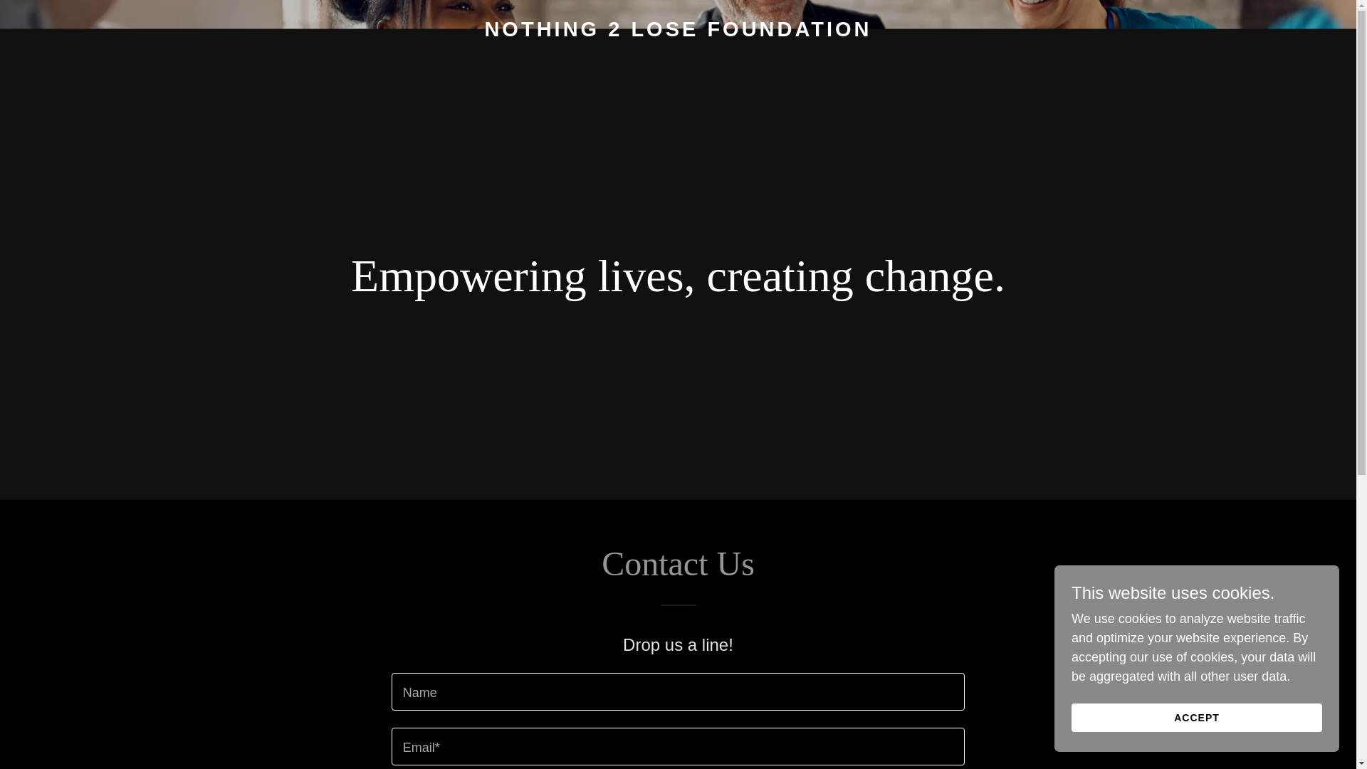 website screenshot of https://nothing2losefoundation.org/