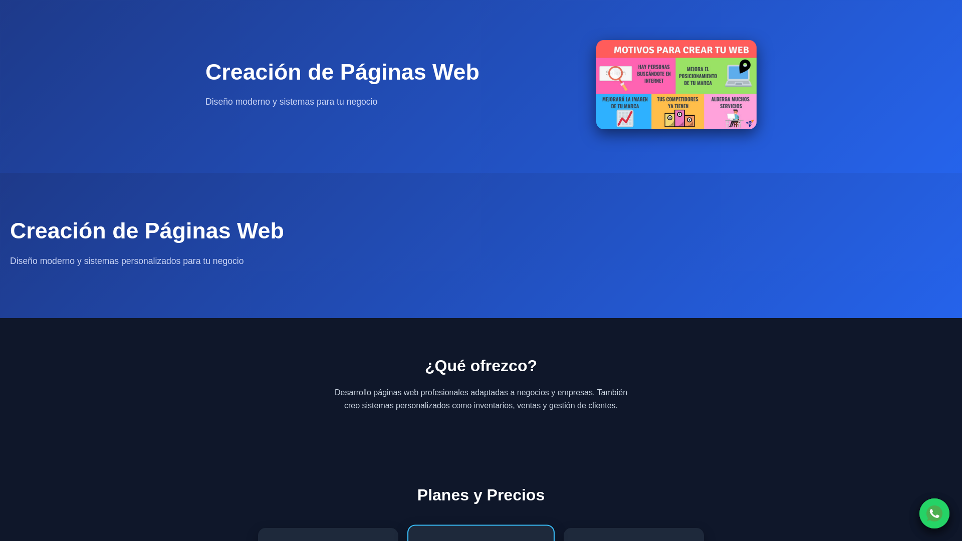 website screenshot of https://crea-tu-pagina.pages.dev/