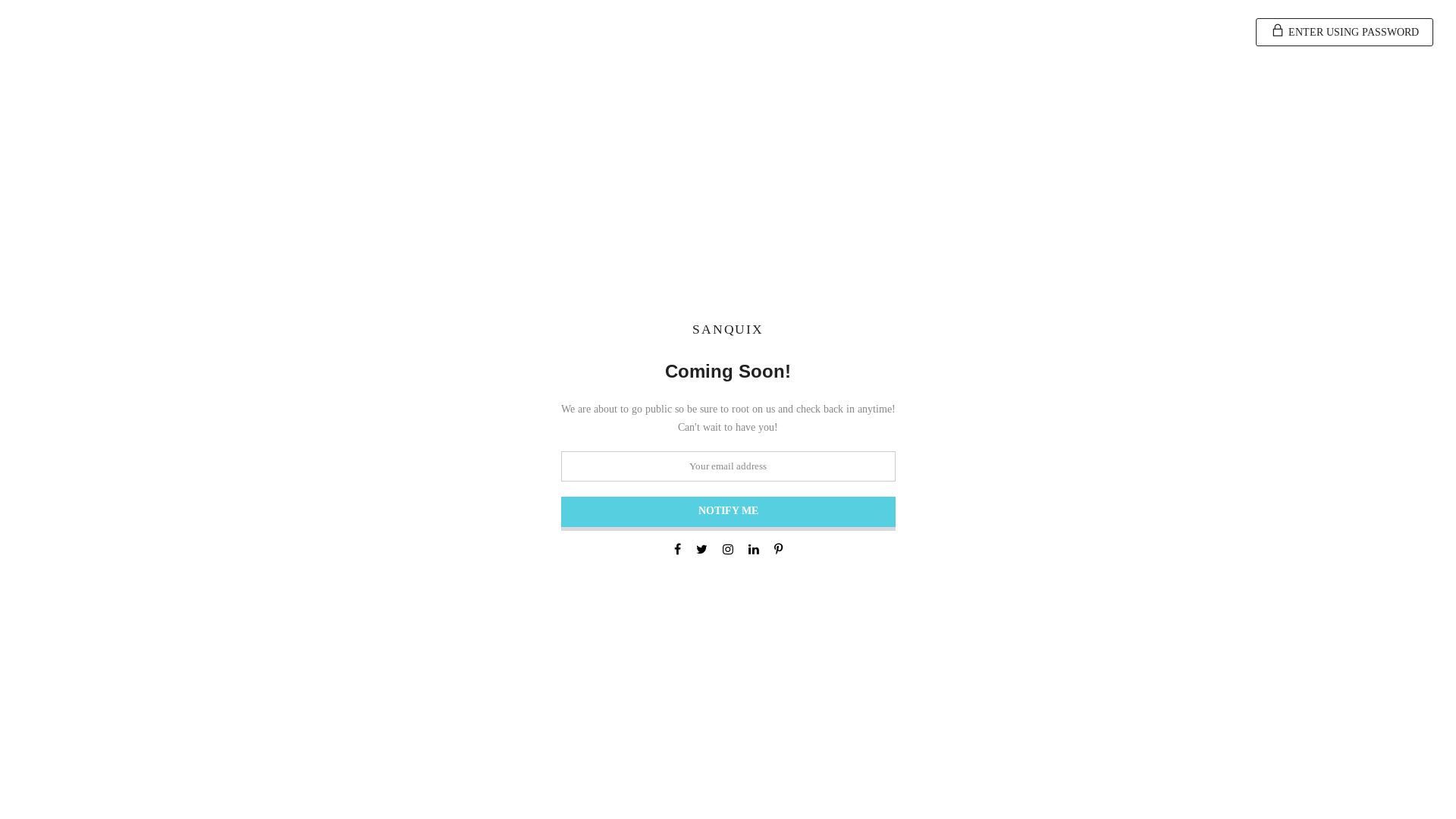 website screenshot of https://sanquix.store/