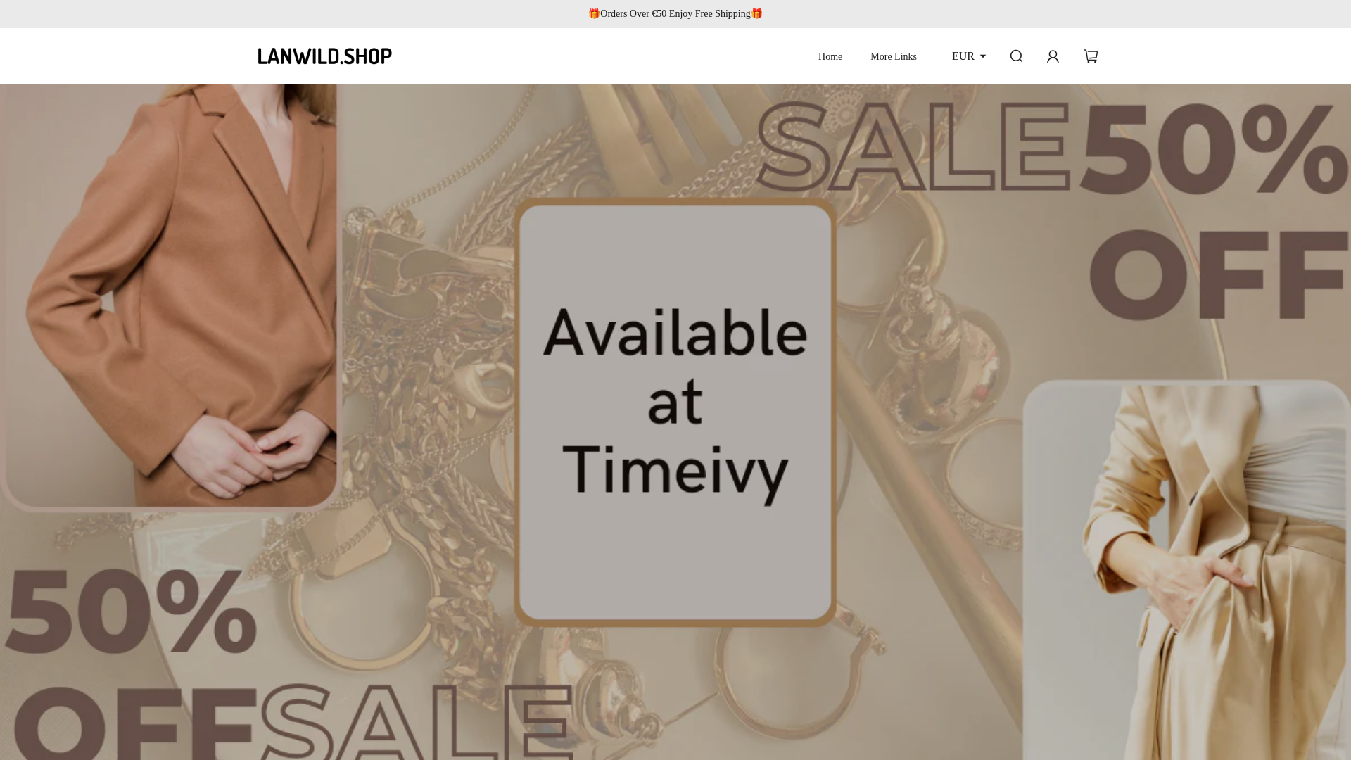 website screenshot of https://aerqina.shop/