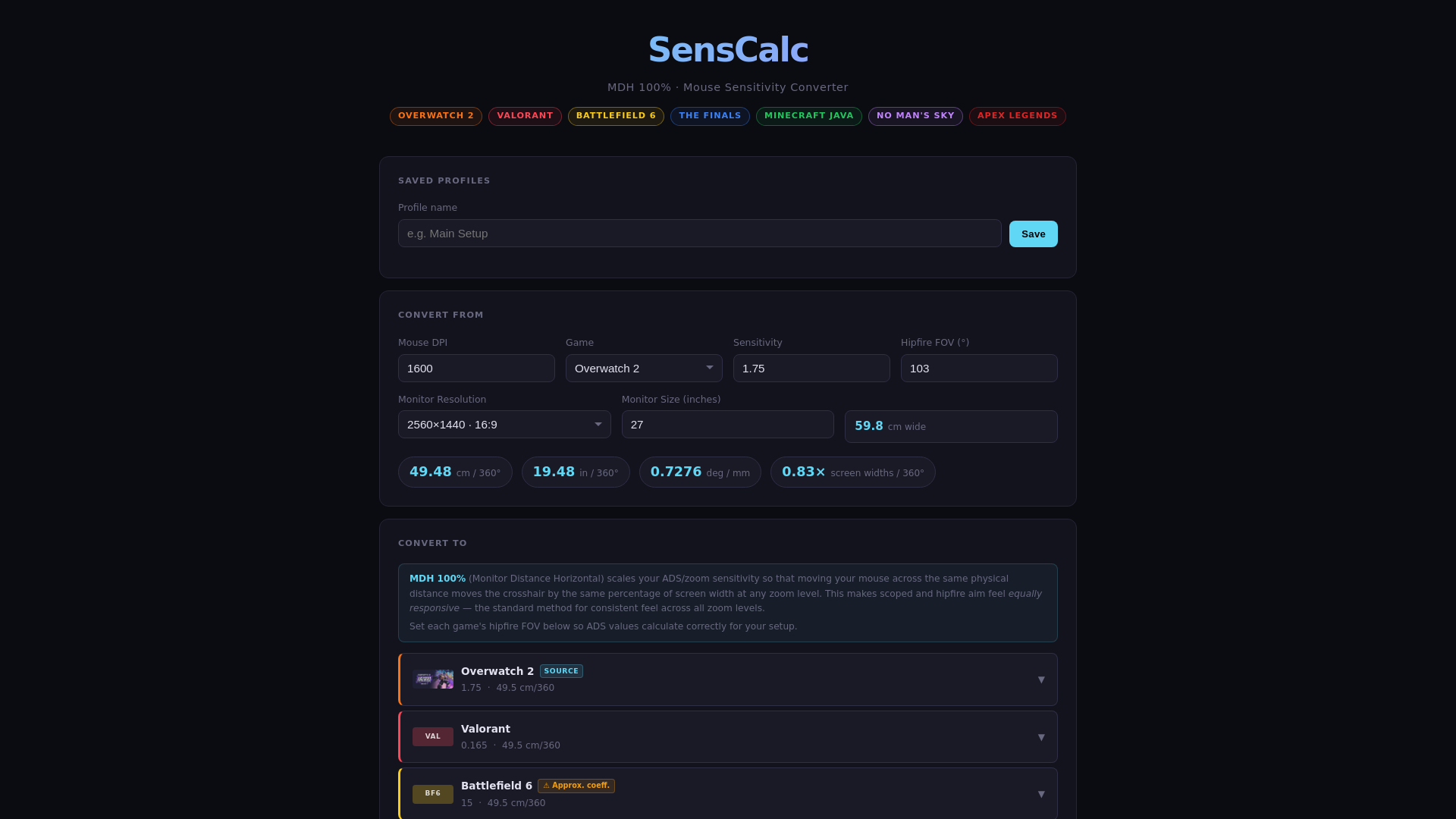 website screenshot of https://sense-converter.pages.dev/