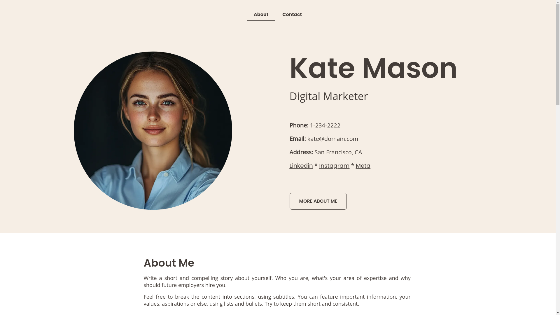website screenshot of https://keshakobler.com/