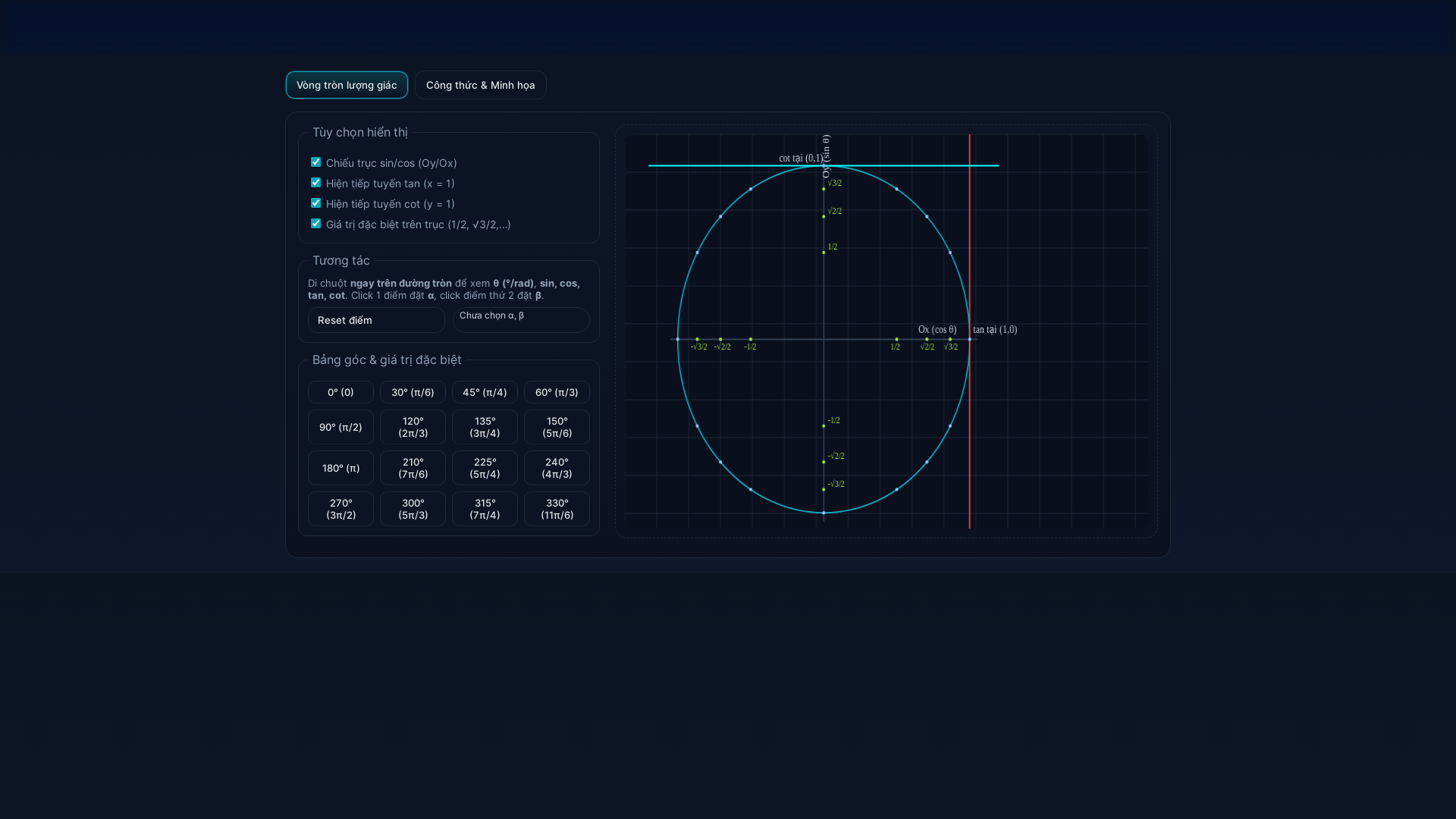 website screenshot of https://bangluonggiac.pages.dev/