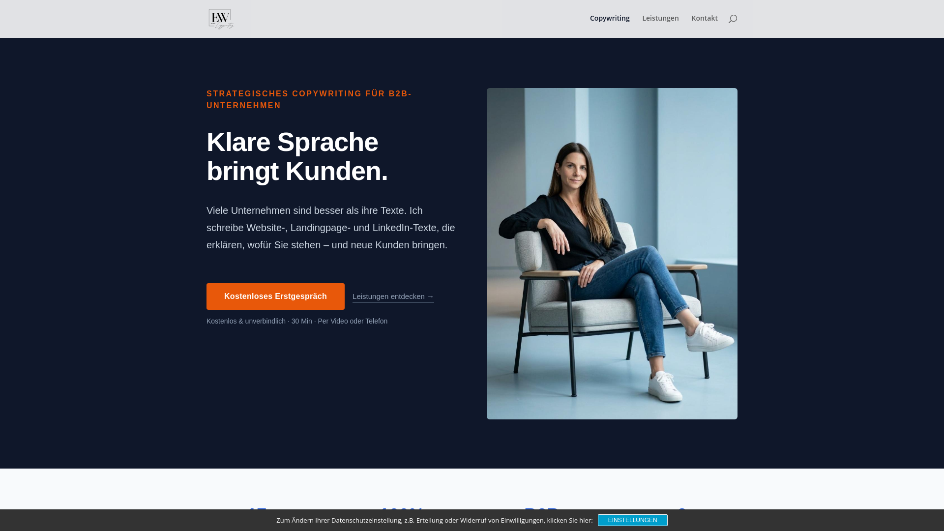 website screenshot of https://elisabeth-waldher.de