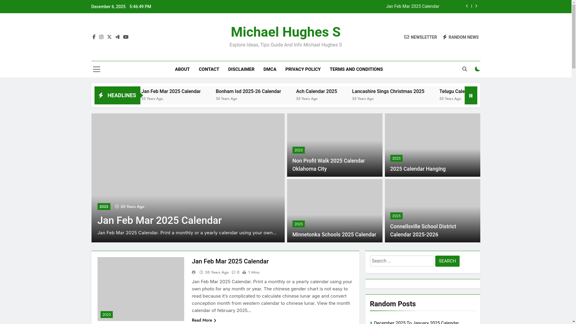 website screenshot of https://michaelhughess.pages.dev/