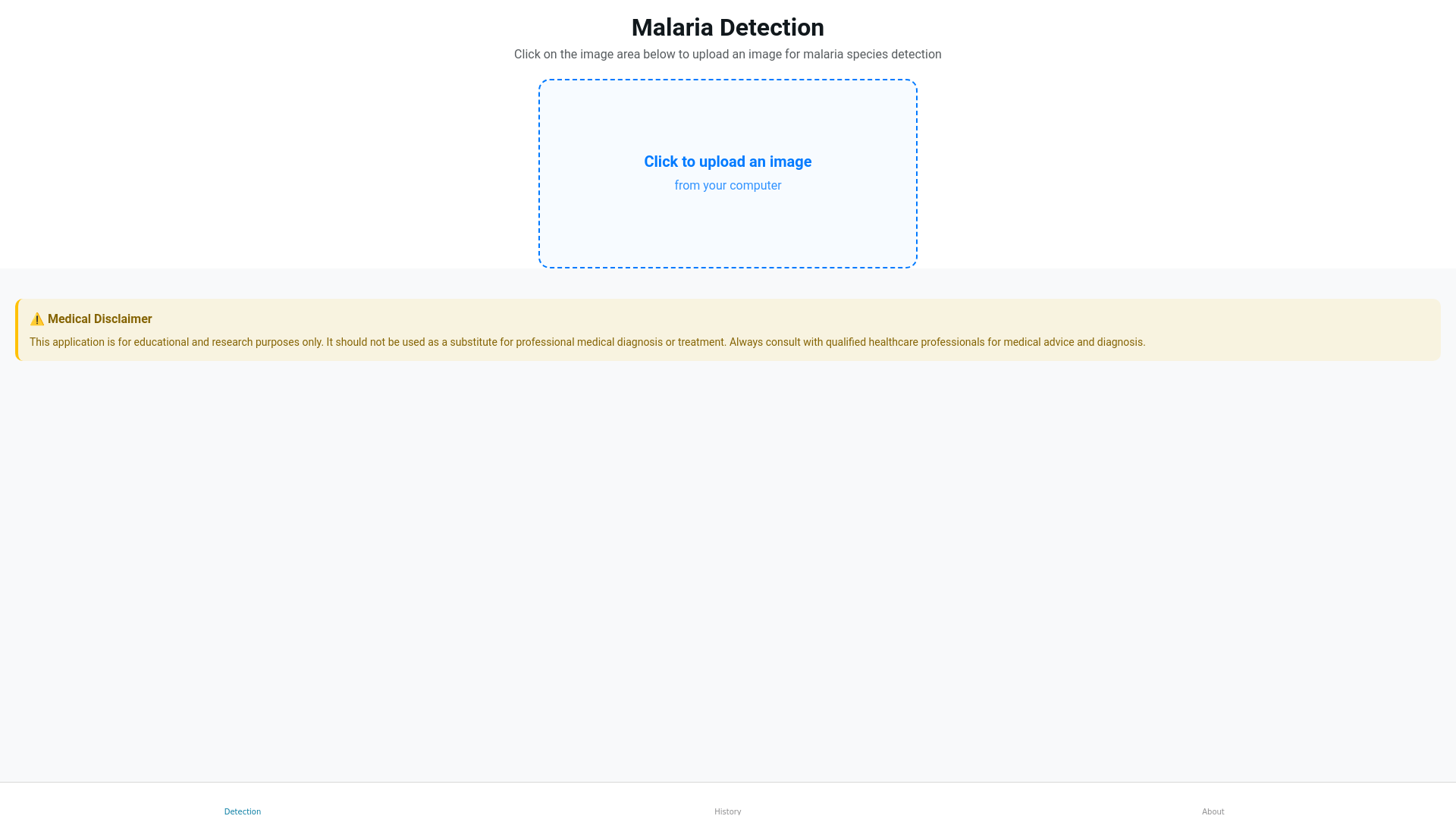 website screenshot of https://malaria.my/