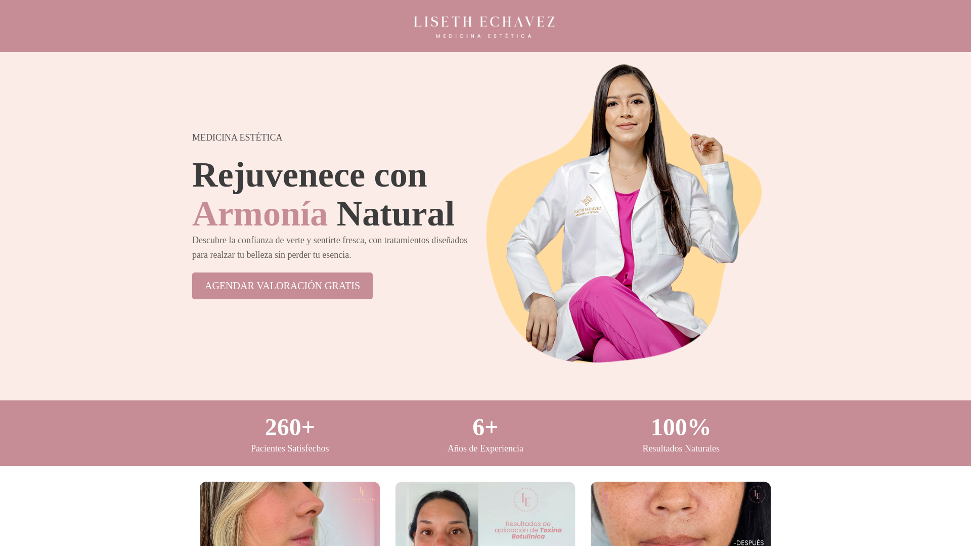 website screenshot of https://dralisethechavez.com/