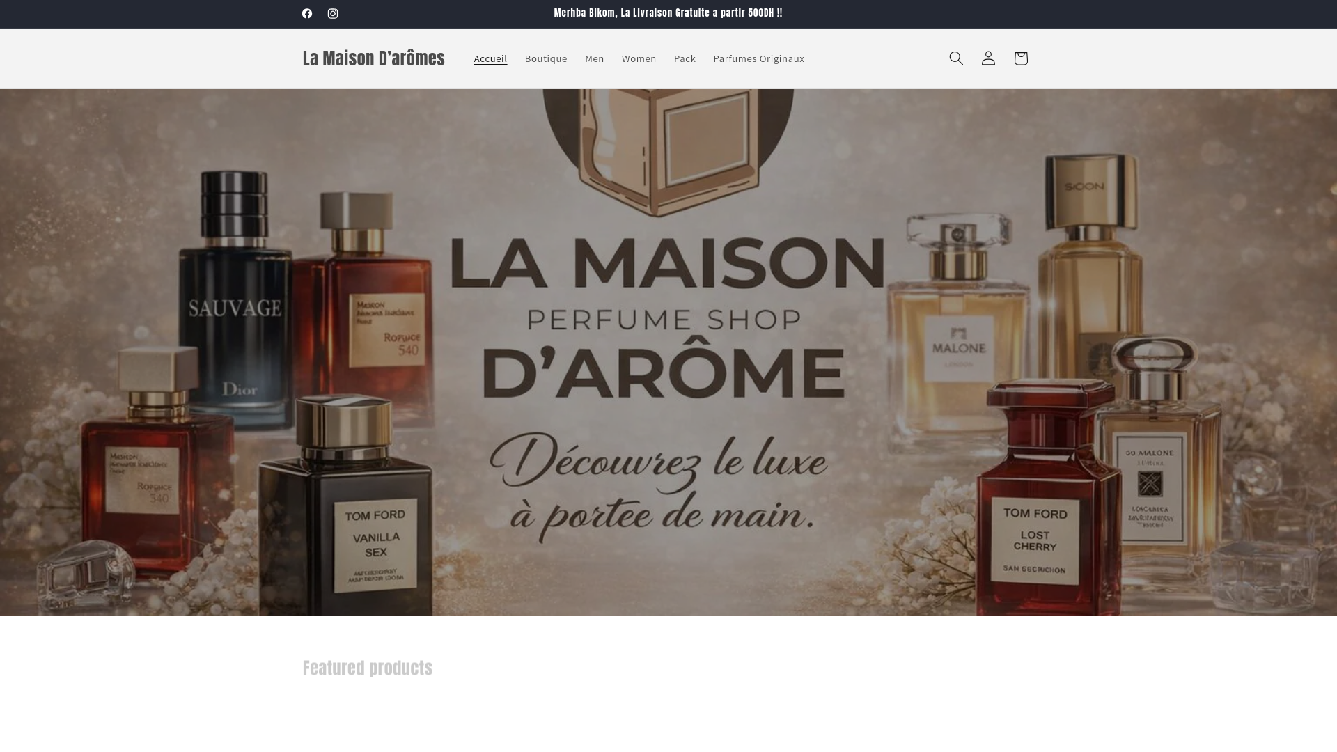 website screenshot of https://lamaisondaromes.com