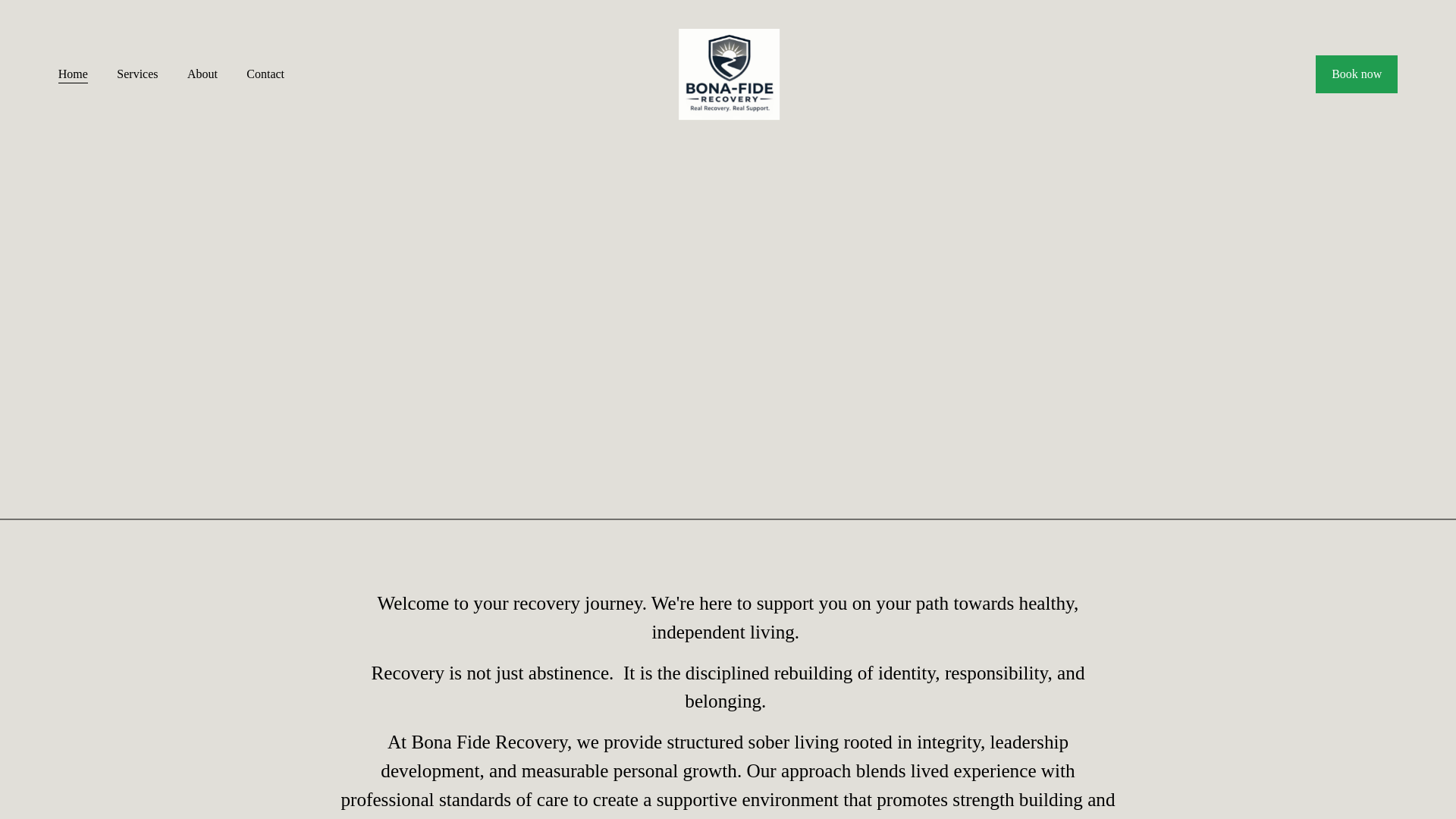 website screenshot of https://bona-fiderecovery.com/