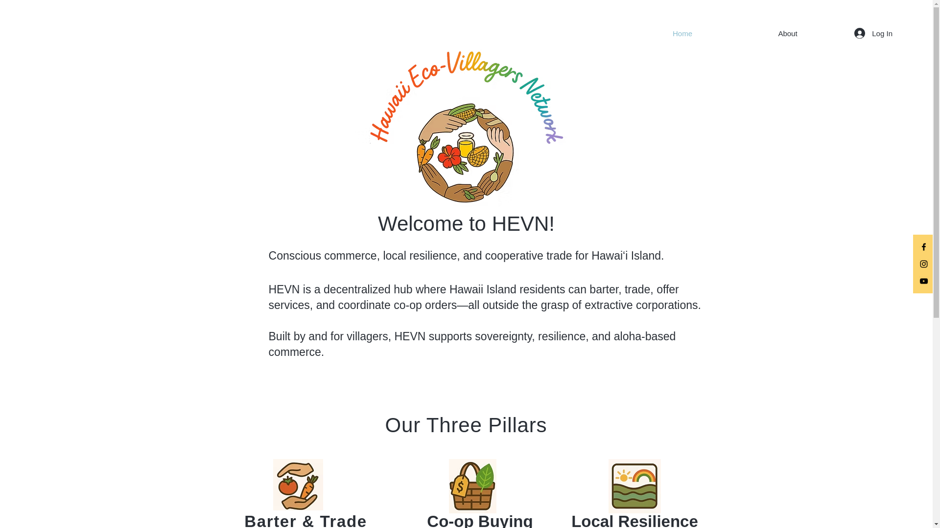 website screenshot of https://hevncollective.org/