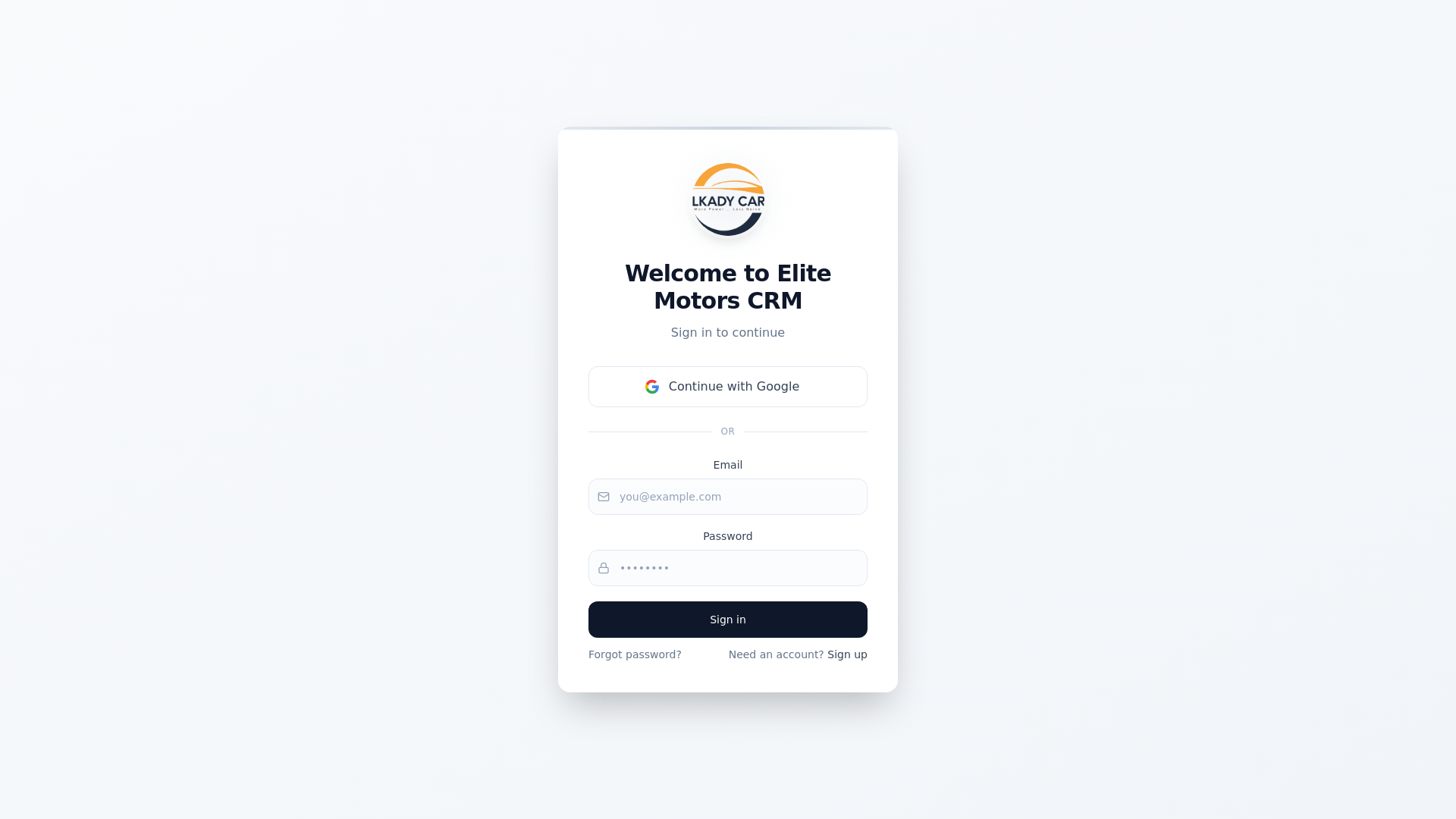 website screenshot of https://alkadycarsgroupcrm.com/
