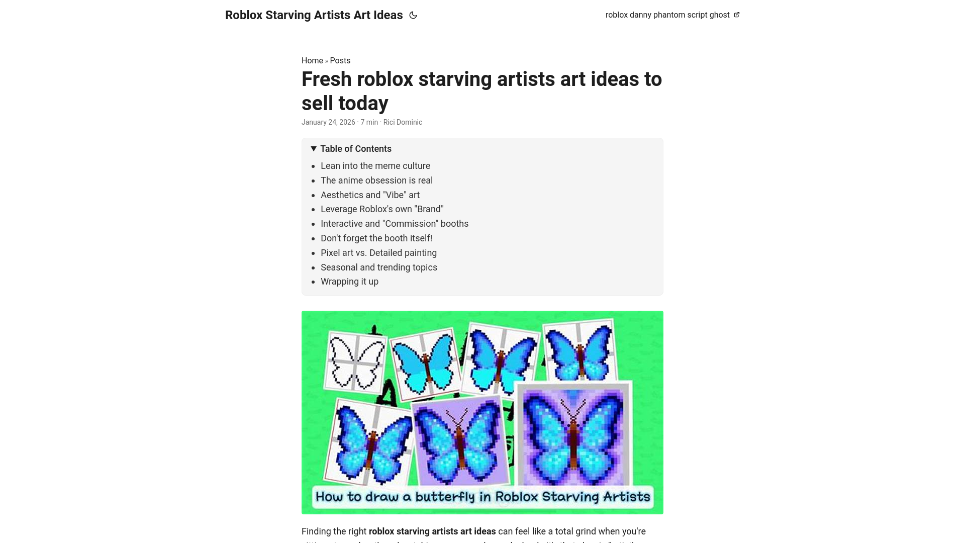 website screenshot of https://roblox-starving-artists-art-ideas.pages.dev/