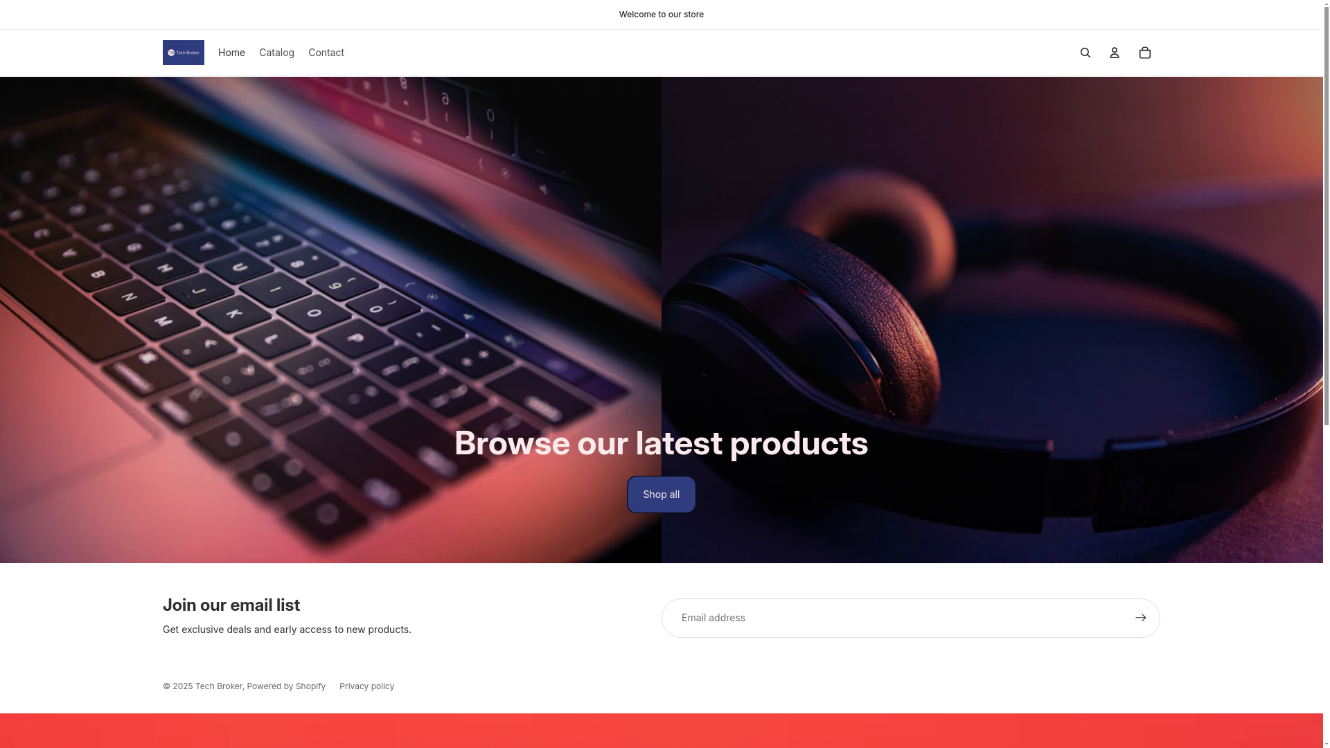 website screenshot of https://techbroker.us/