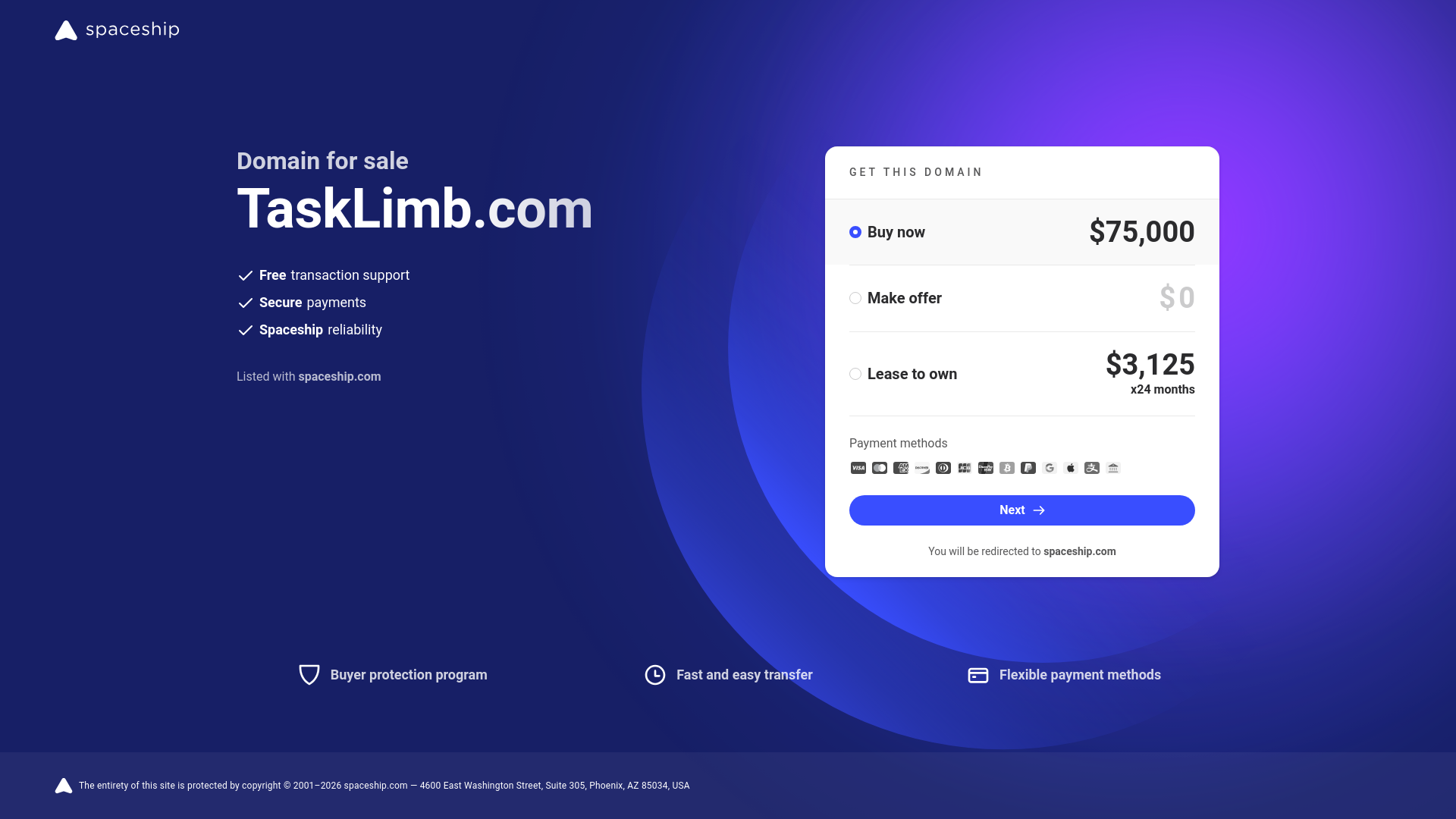 website screenshot of https://tasklimb.com