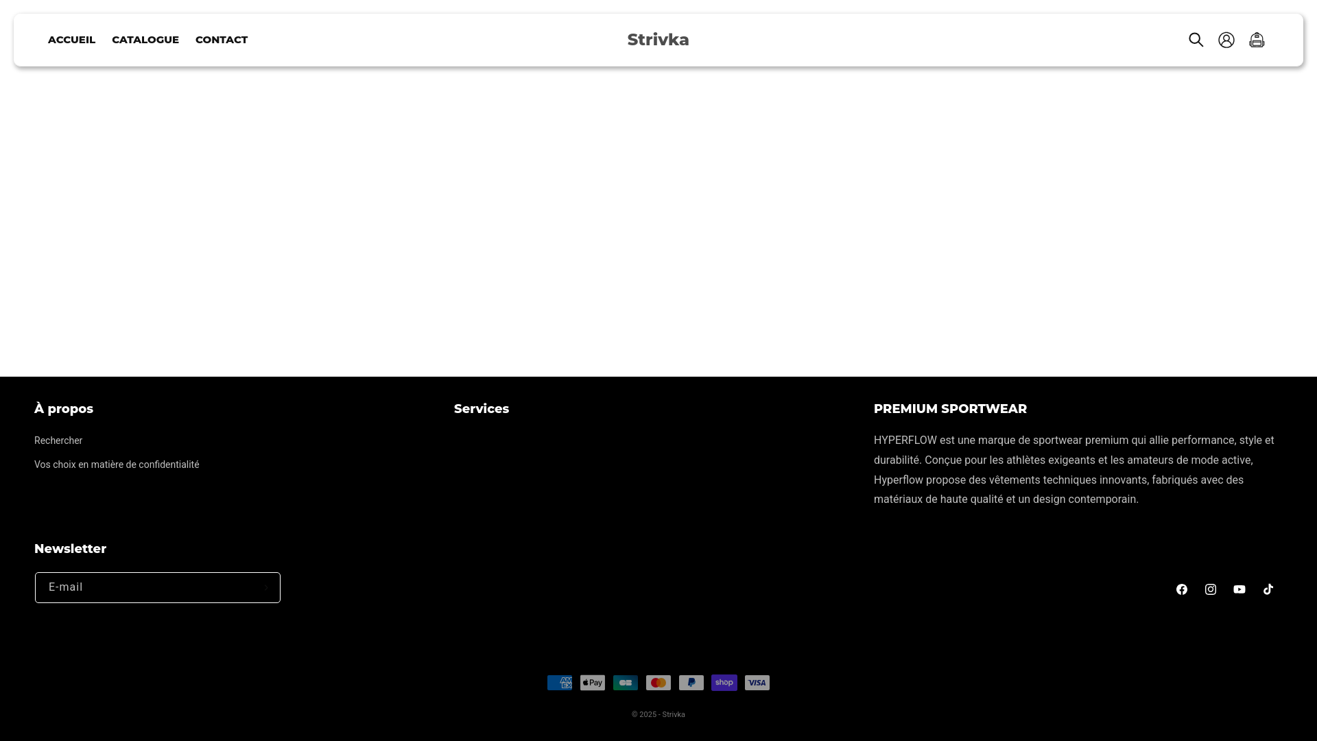 website screenshot of https://strivka.com/