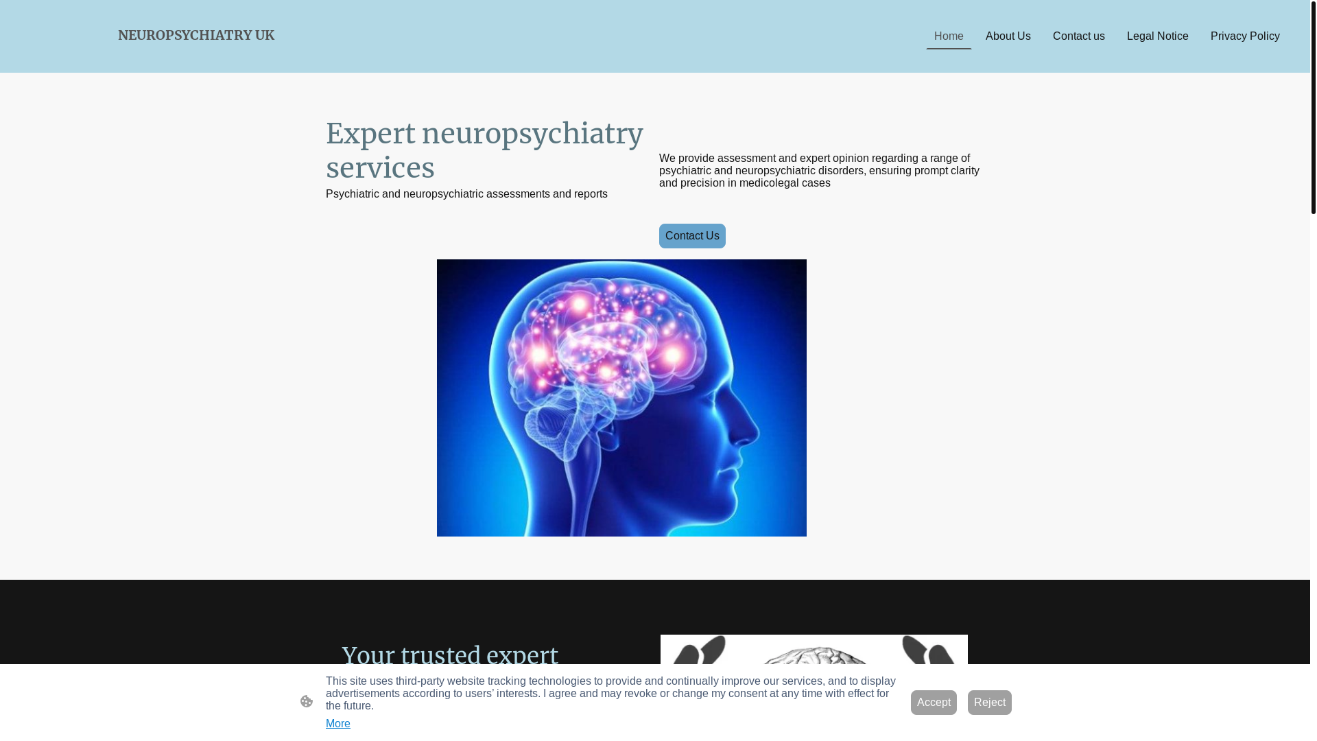 website screenshot of https://neuropsychiatry-uk.com/