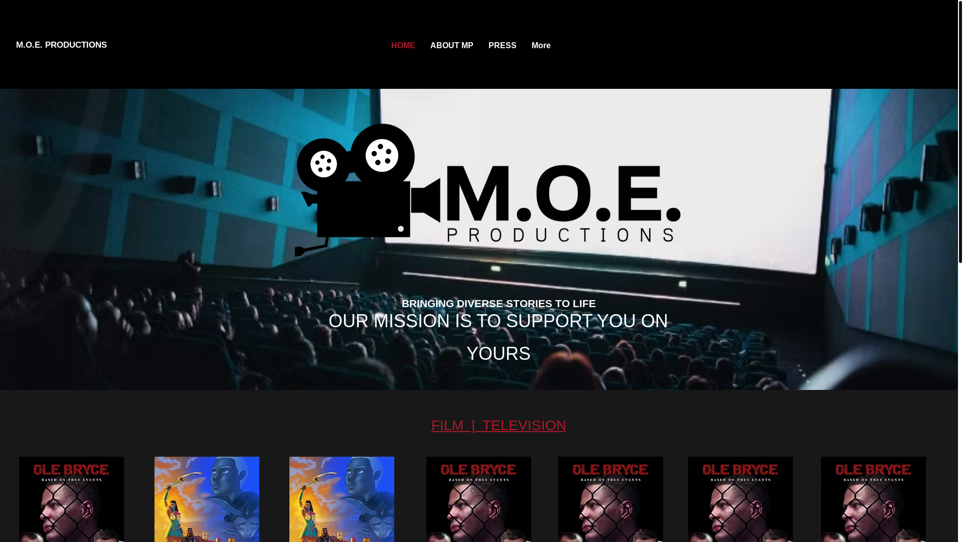 website screenshot of https://moeproductionsllc.net/
