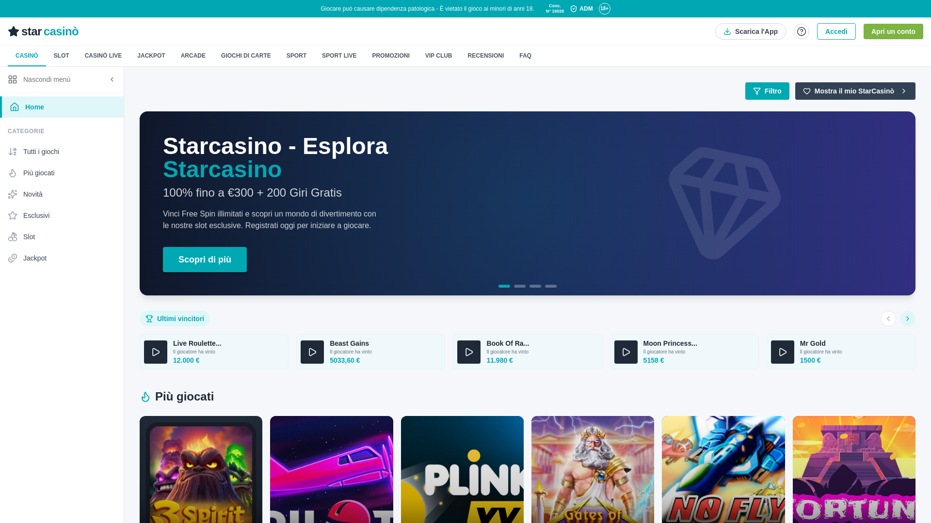 website screenshot of https://starcasino-app.com