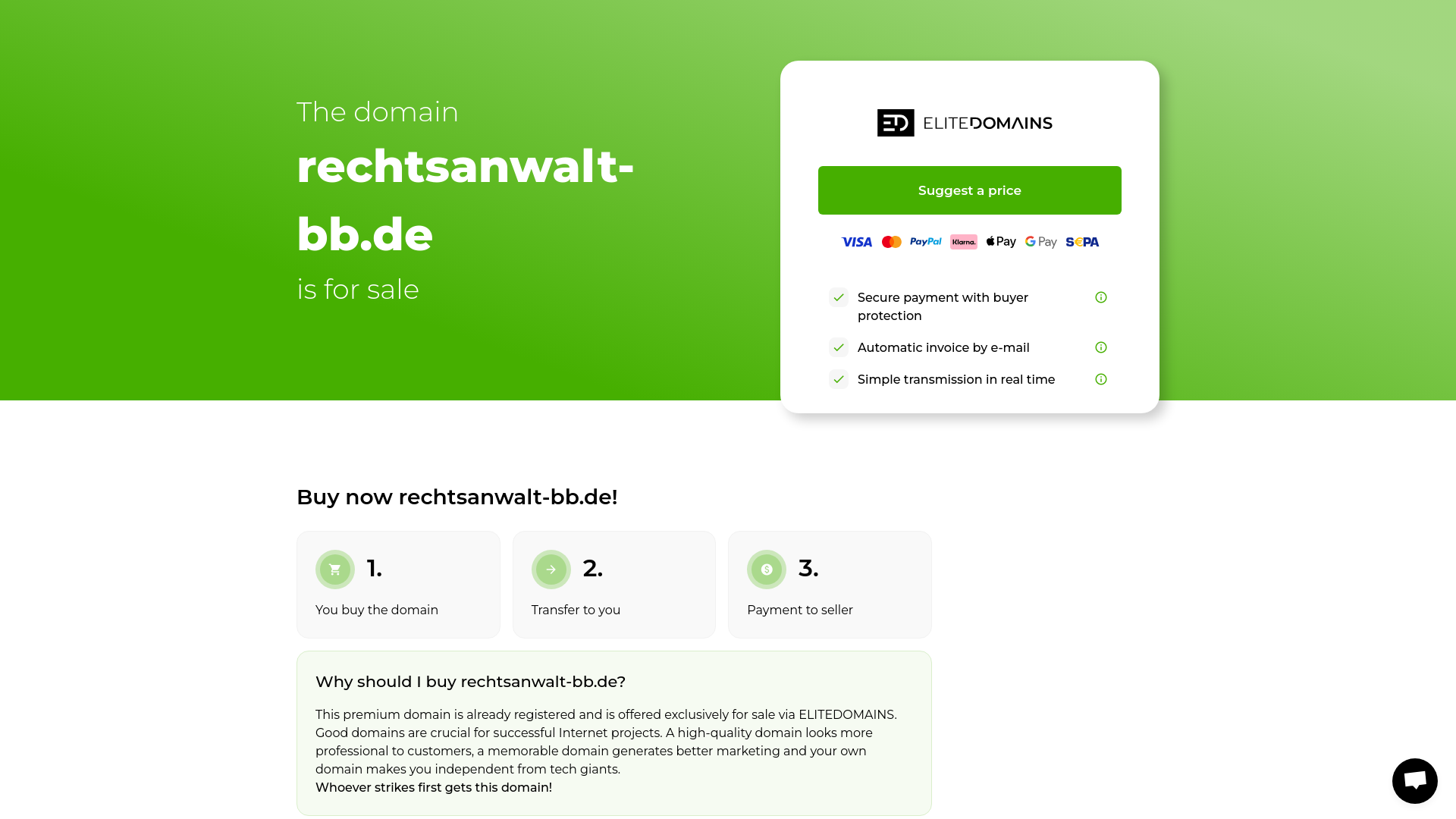 website screenshot of https://rechtsanwalt-bb.de/