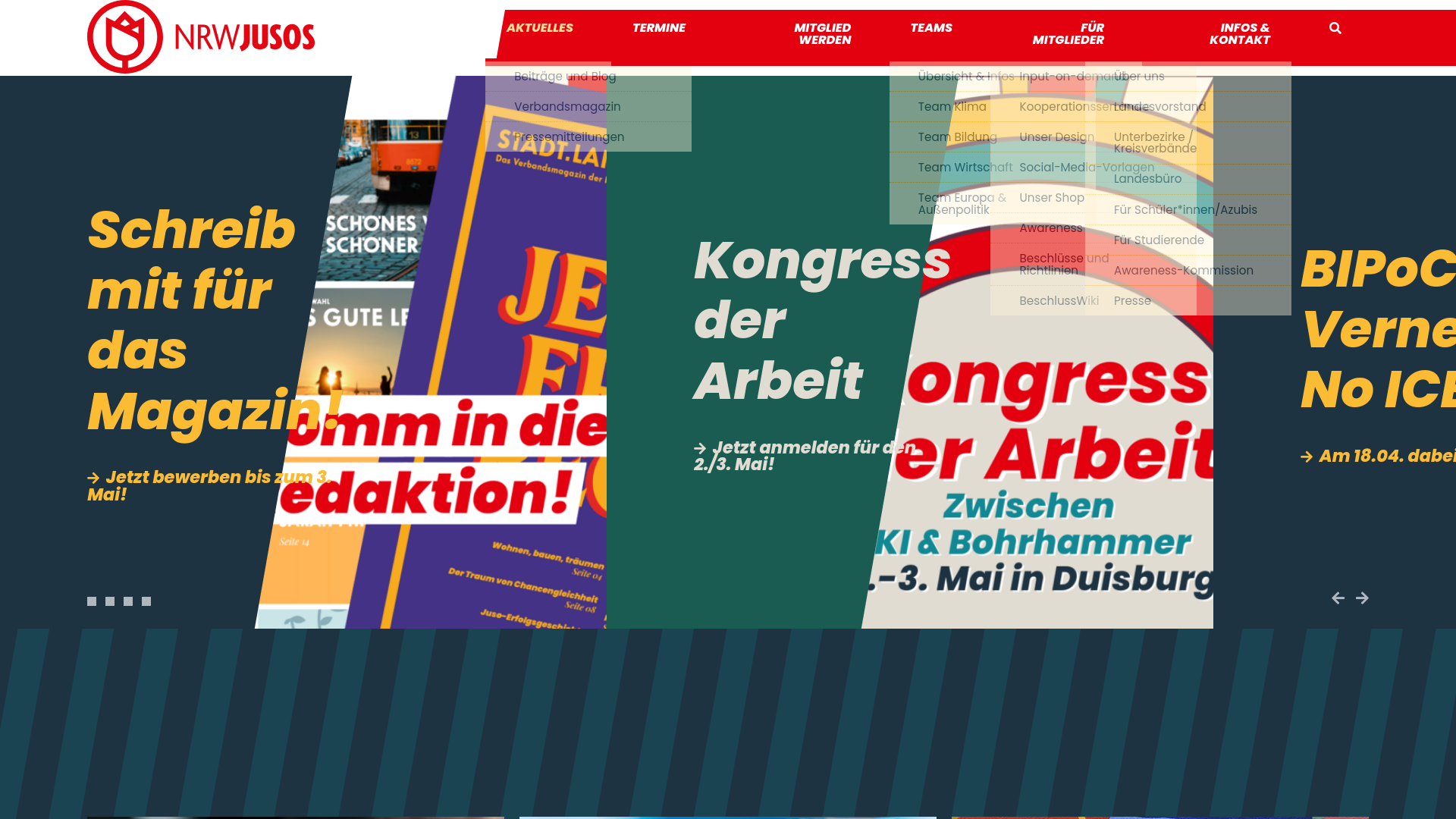 website screenshot of https://www.nrwjusos.de/