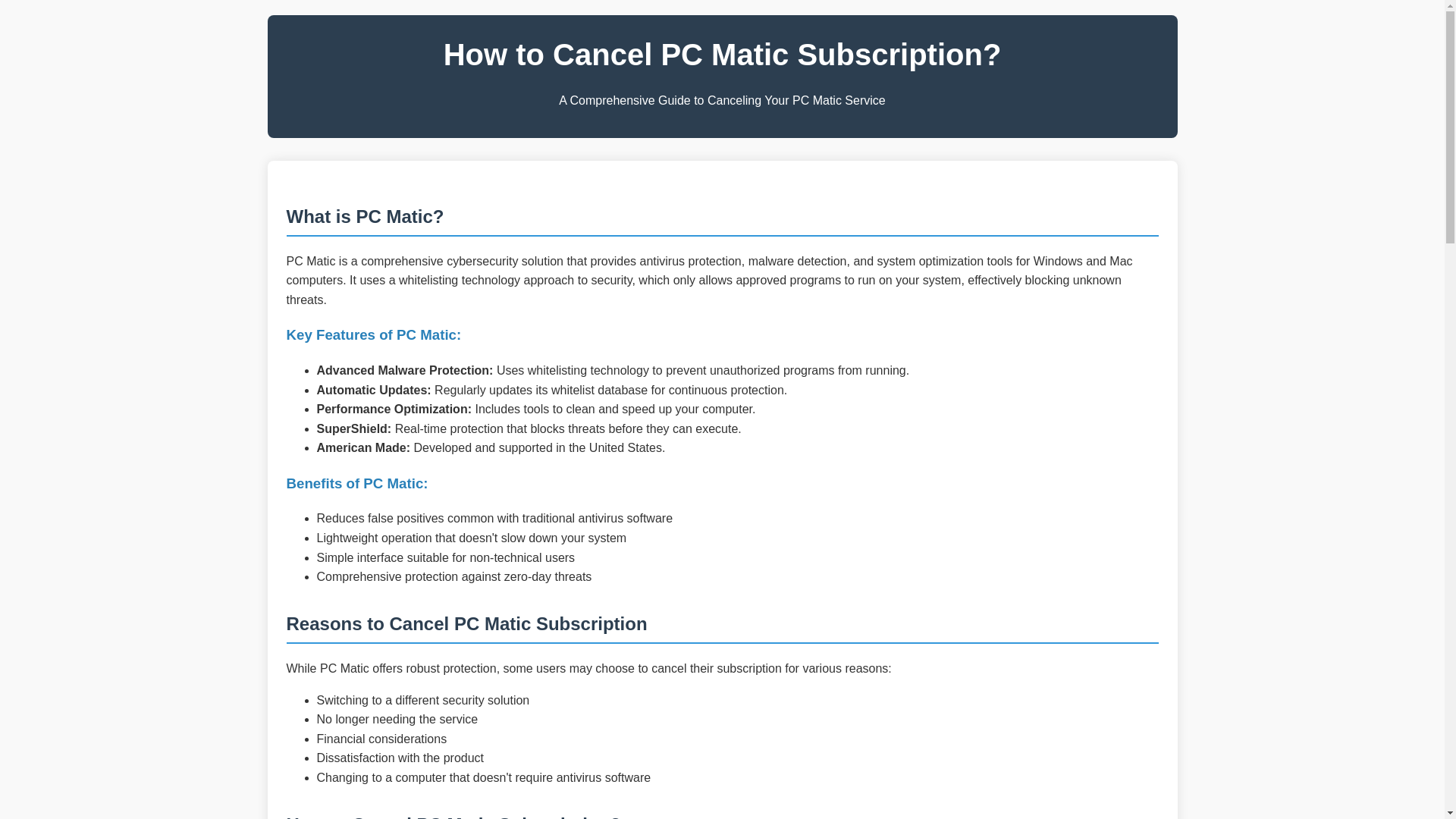 website screenshot of https://howtocancelpcmatic.pages.dev/