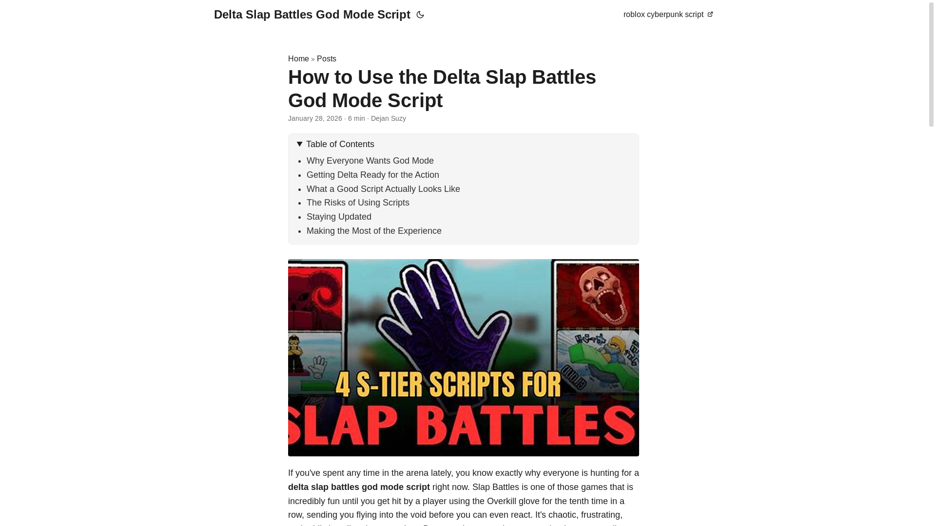 website screenshot of https://delta-slap-battles-god-mode-script.pages.dev/