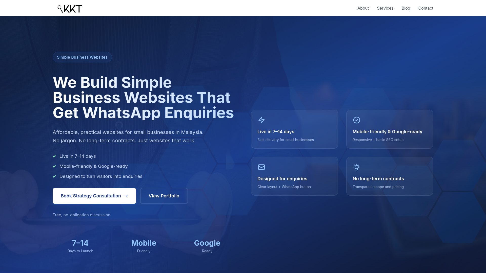 website screenshot of https://kktmarketing.my