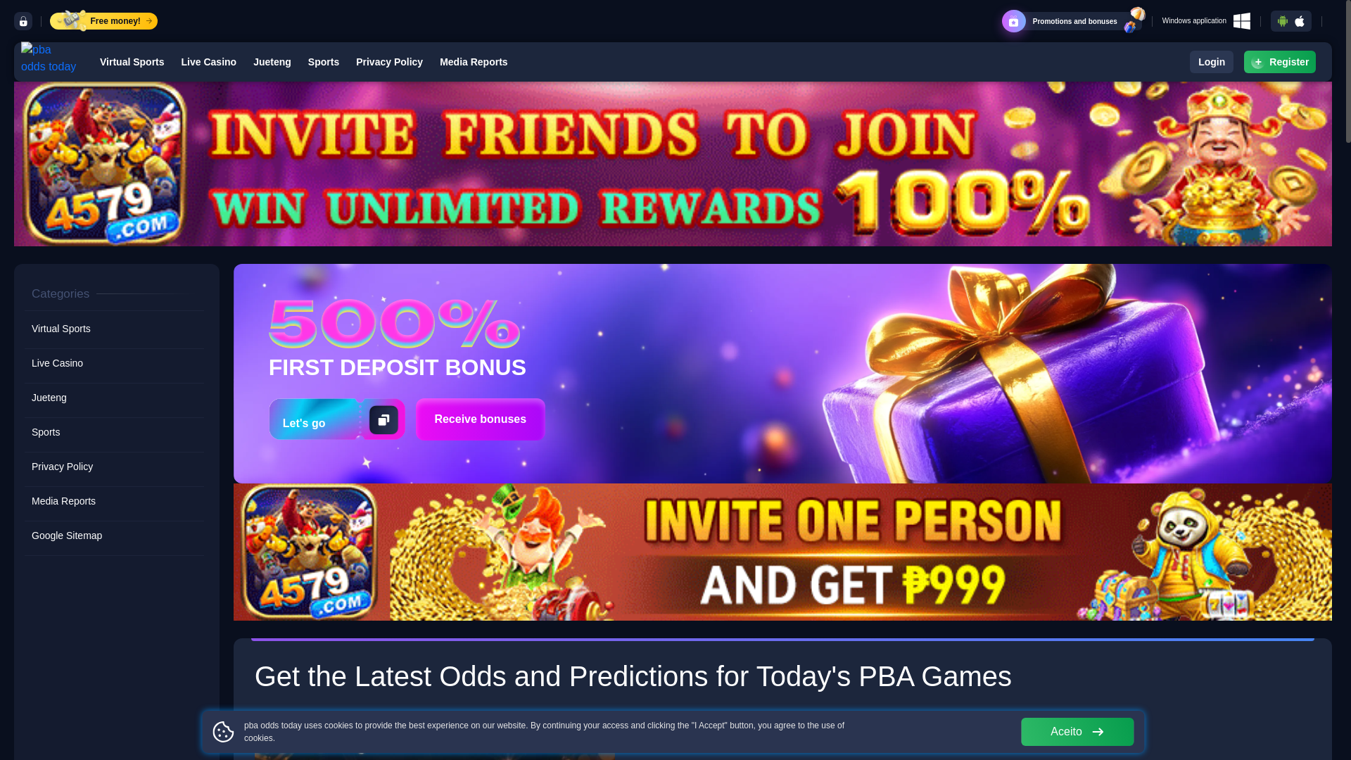 website screenshot of https://pbaoddstoday7.com/