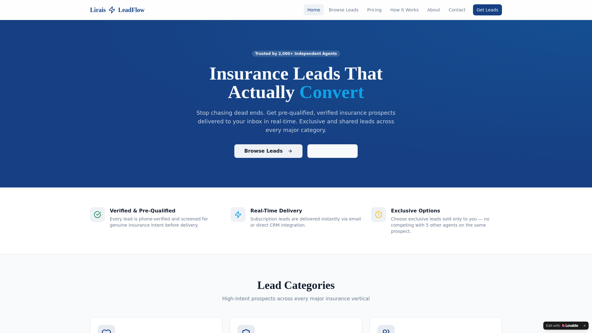 website screenshot of https://lirais.com/