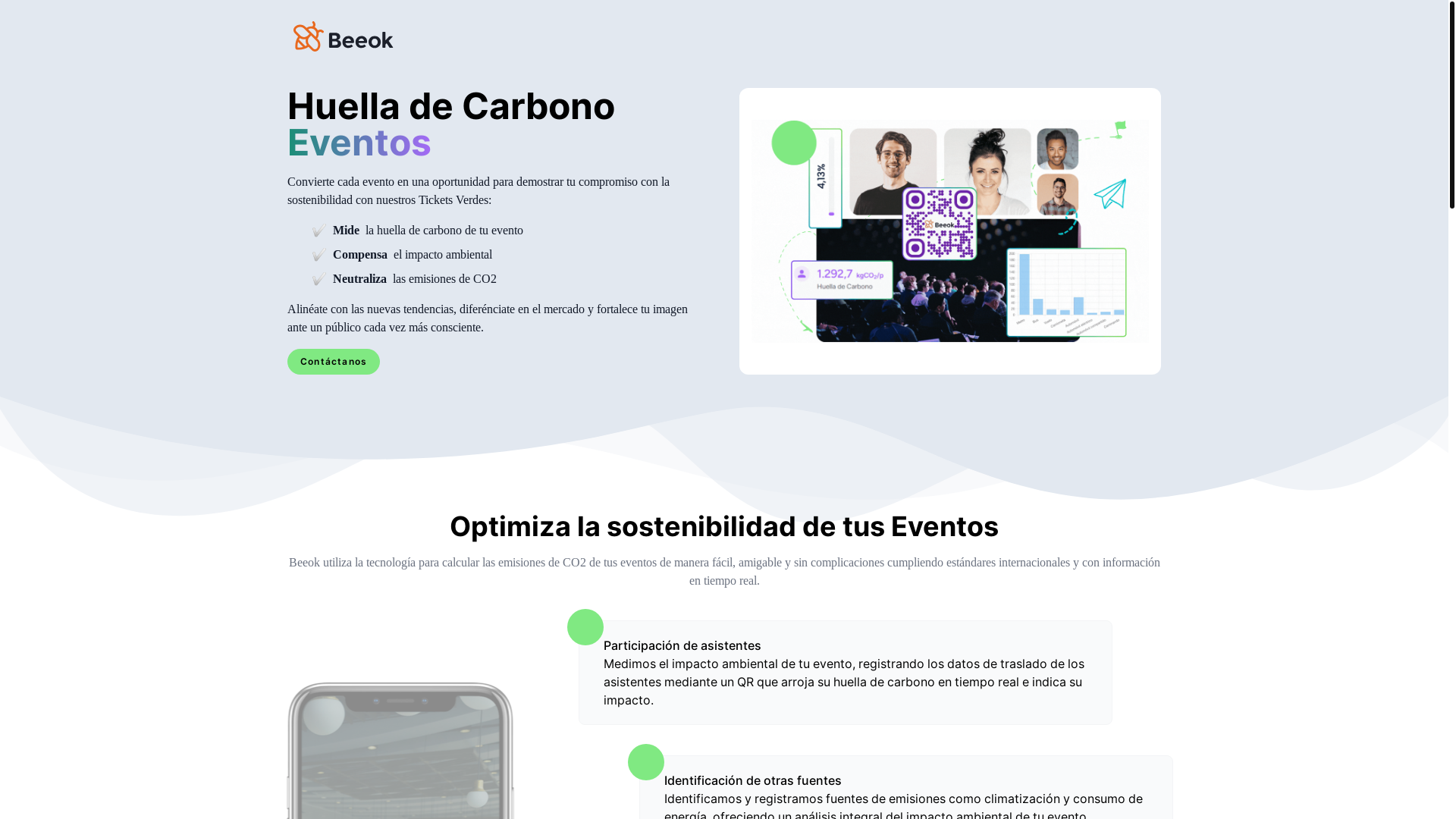 website screenshot of https://beeok-events-landing.pages.dev/