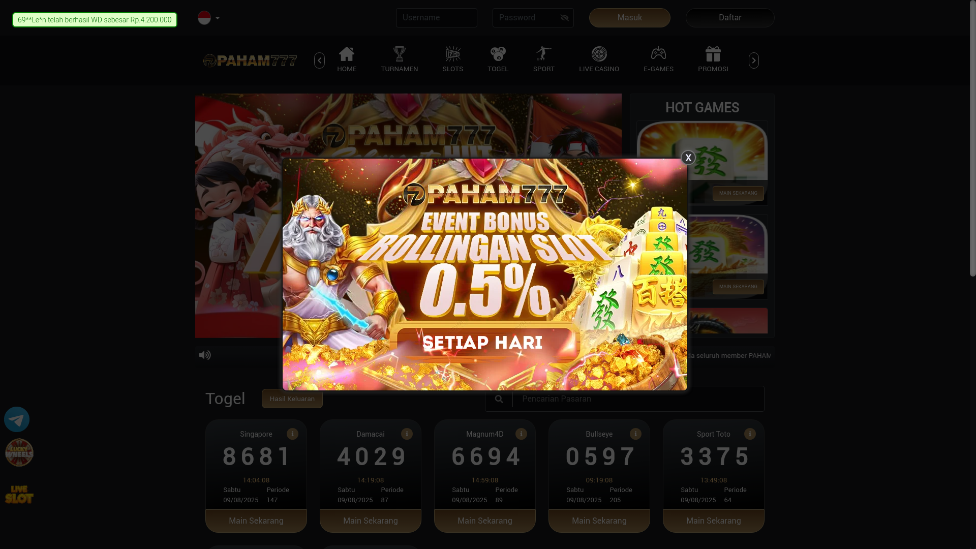 website screenshot of https://pahamhijau.pro/