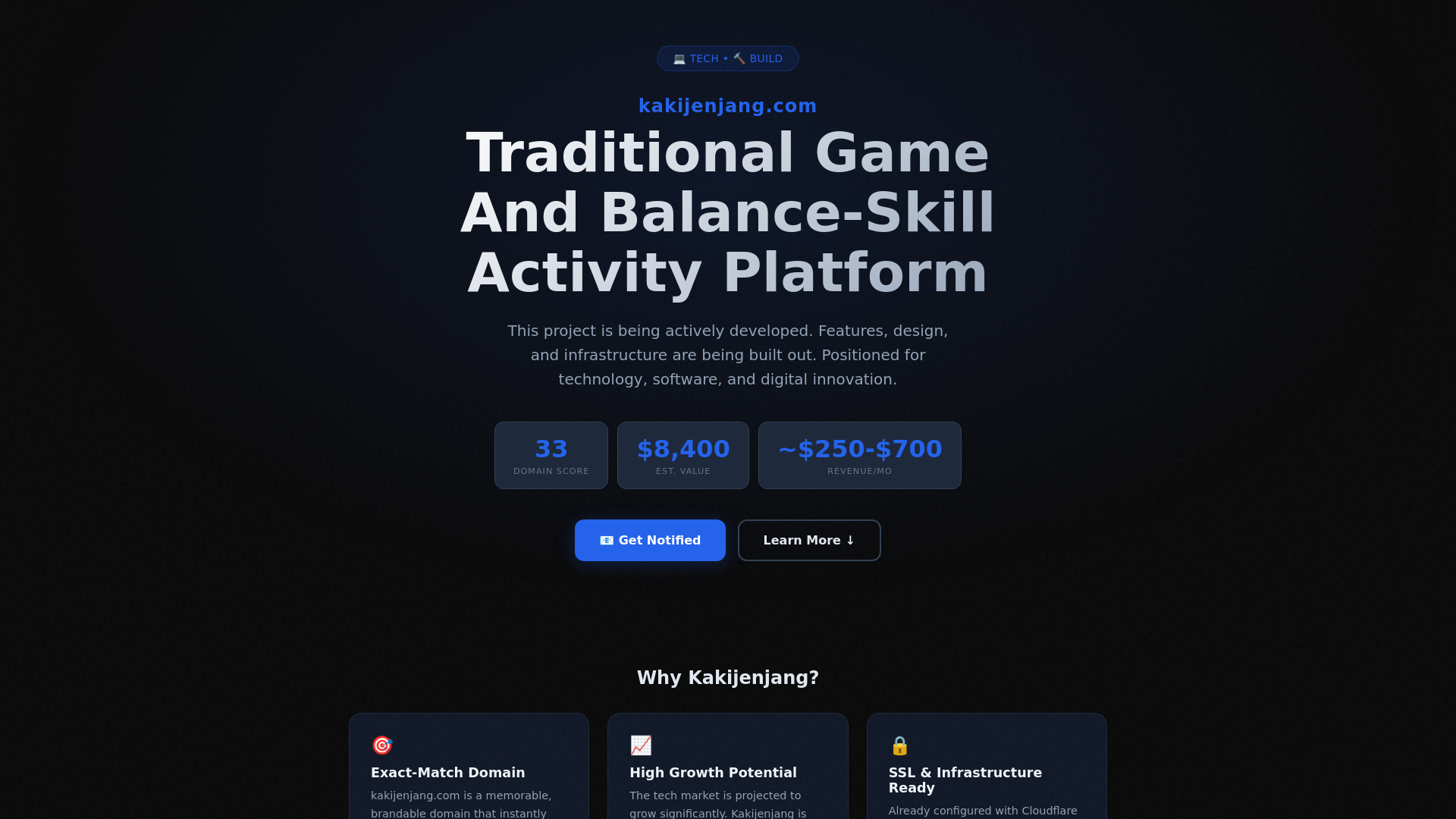 website screenshot of https://kakijenjang.com/