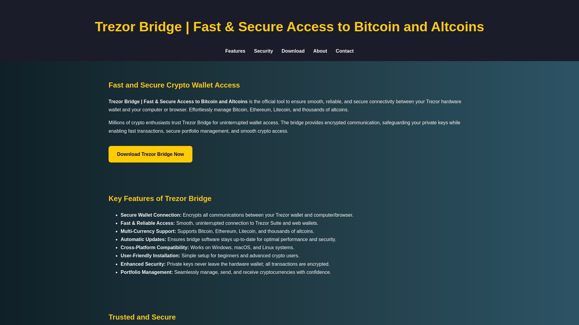 website screenshot of https://tre-zor-bridge-enn.pages.dev