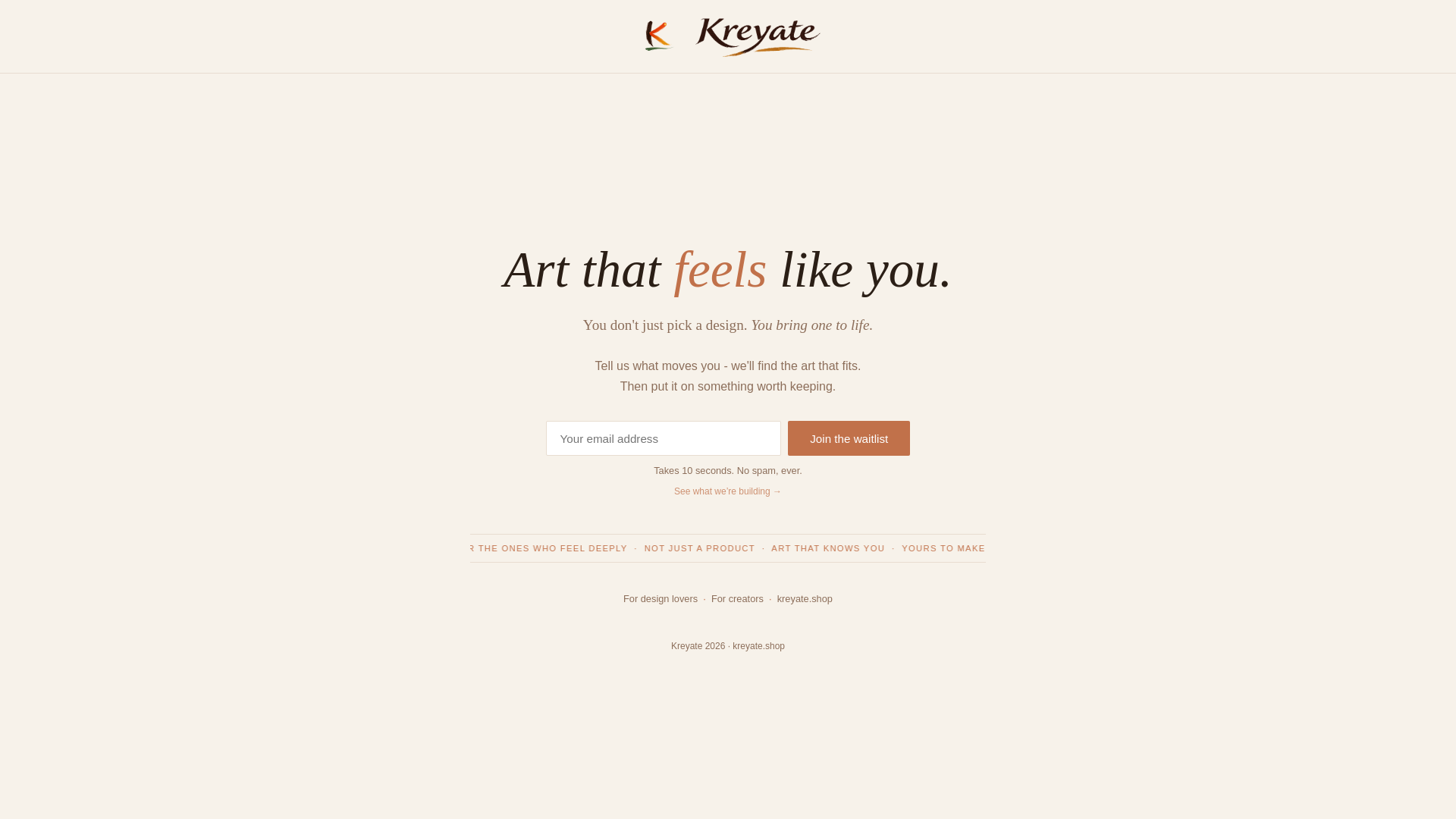 website screenshot of https://kreyate-coming-soon.pages.dev/
