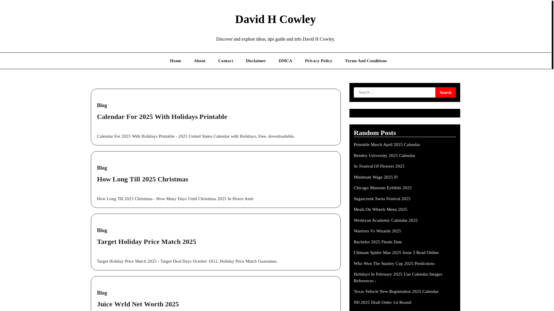 website screenshot of https://davidhcowley.pages.dev/