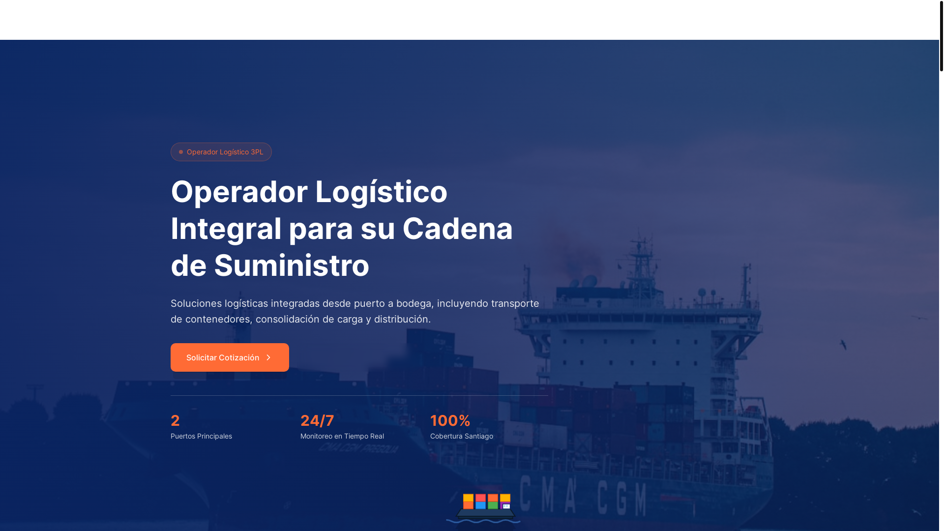 website screenshot of https://cordovalogistics.com/
