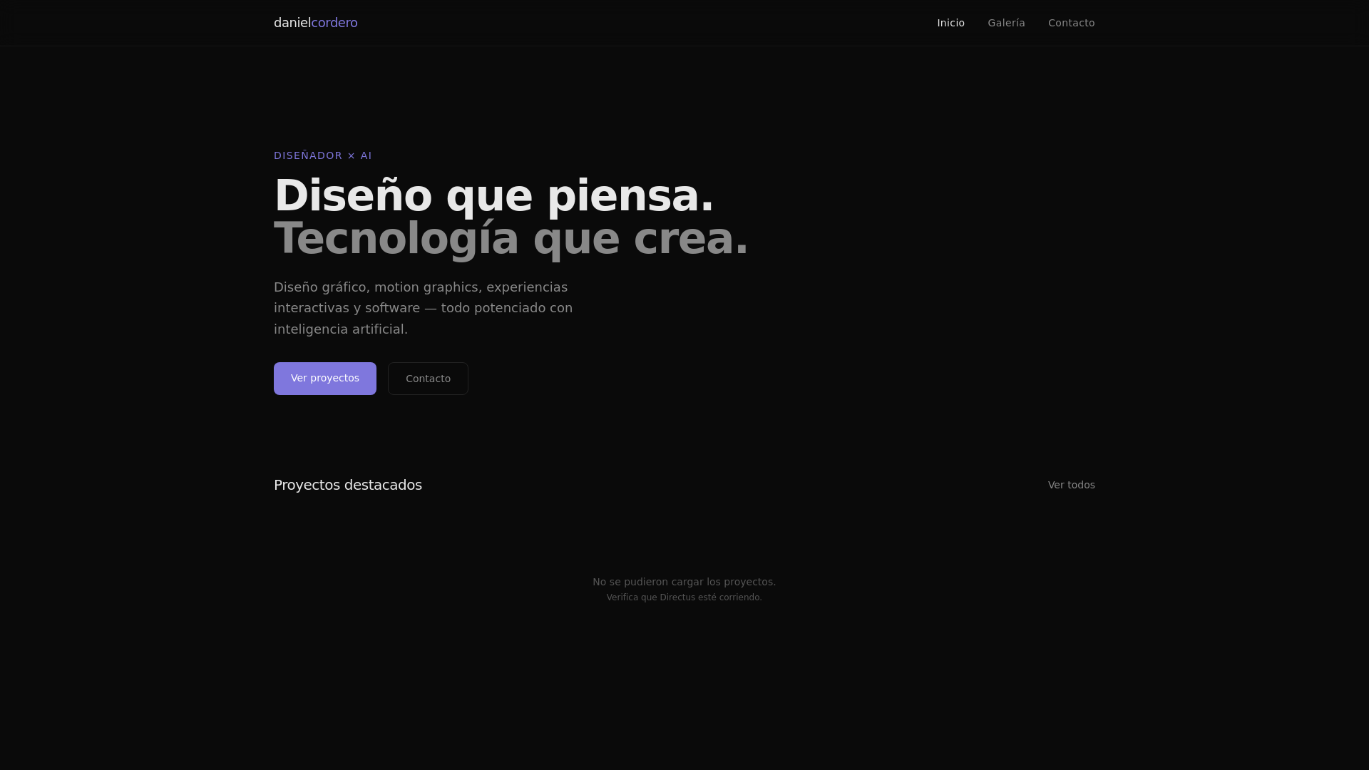 website screenshot of https://danielcordero.design/