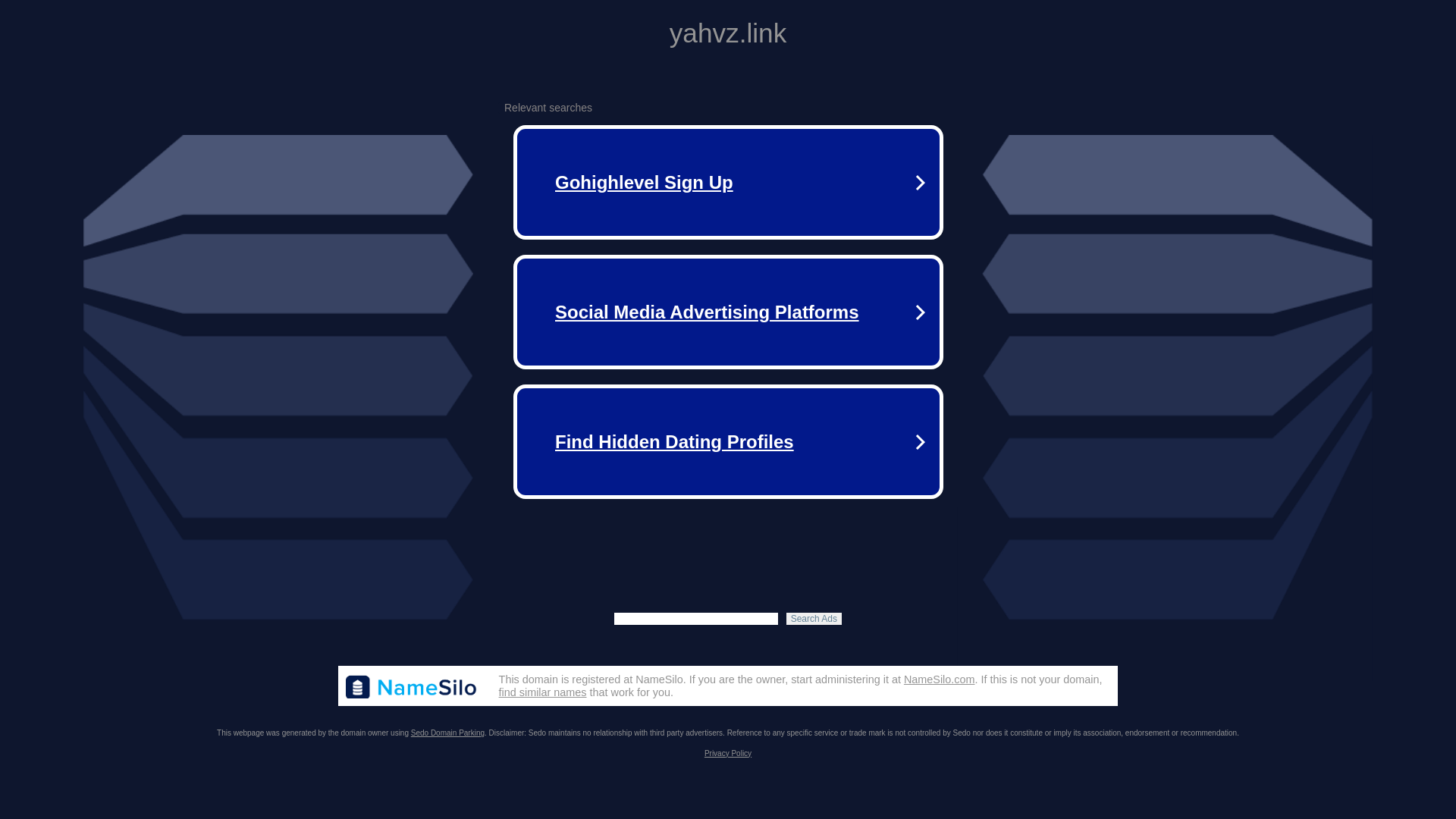 website screenshot of https://yahvz.link/