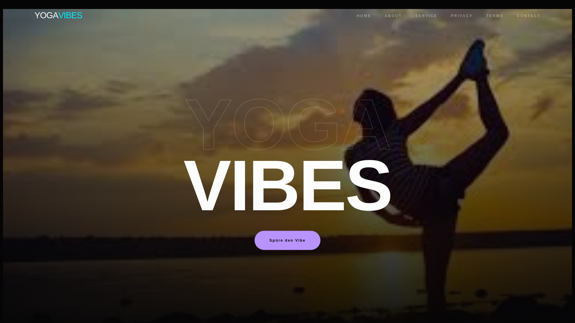 website screenshot of https://yogavibes.store