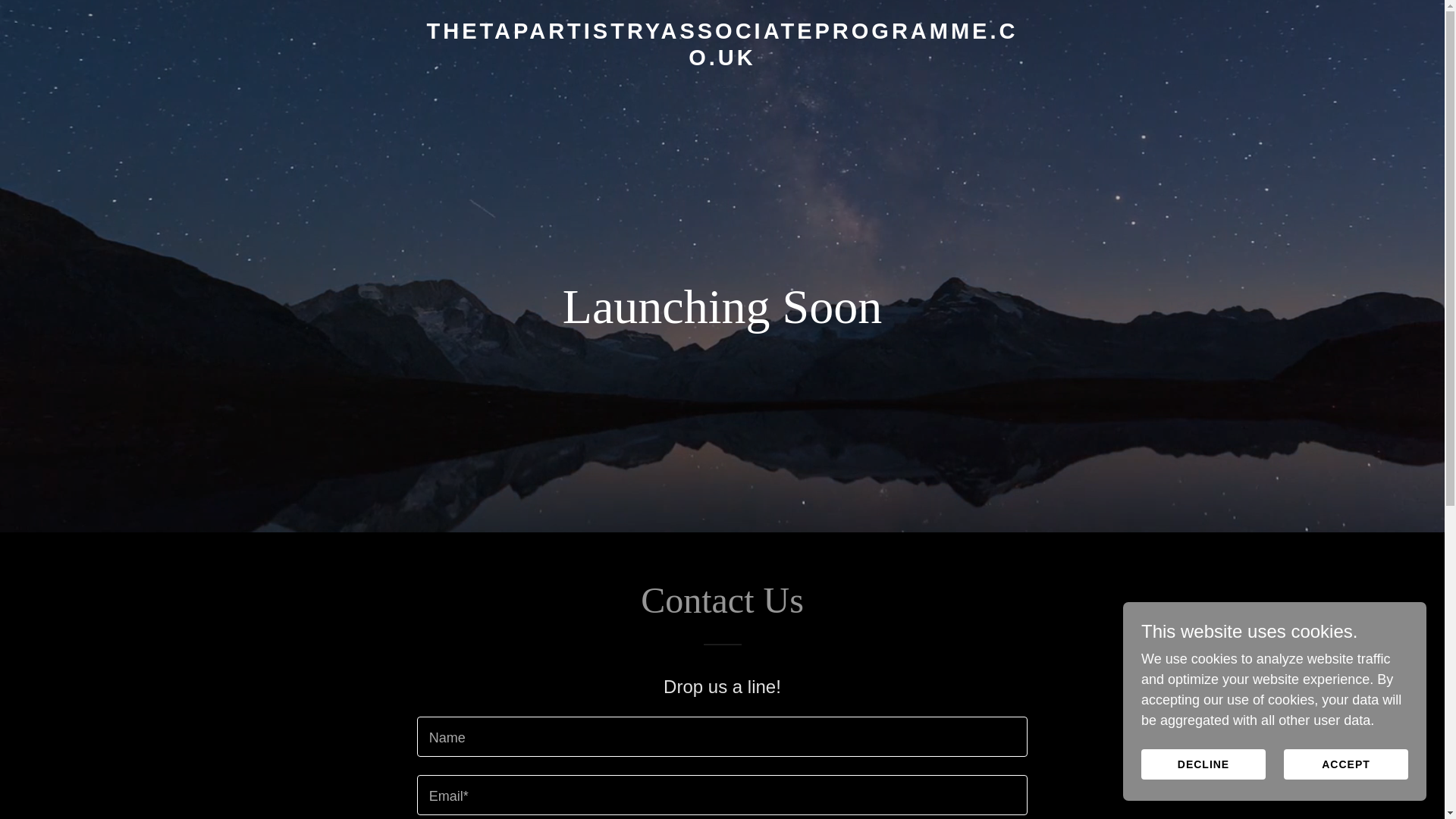 website screenshot of https://thetapartistryassociateprogramme.co.uk/
