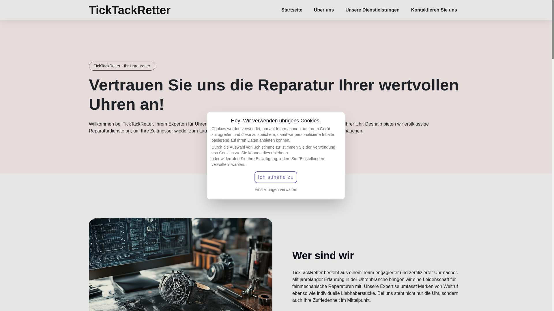 website screenshot of https://ticktackretter.com/